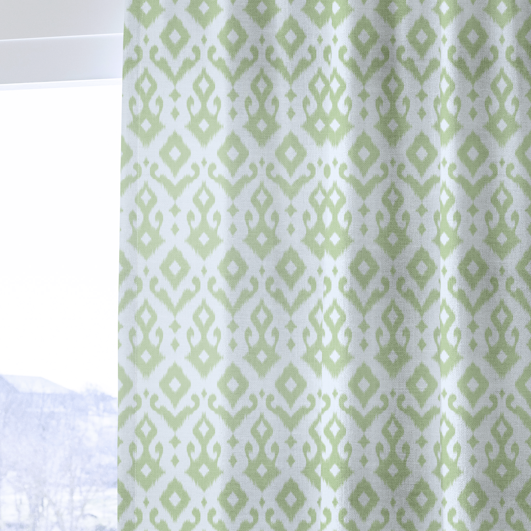 Key Lime Celadon Ikat - Drapery - Lemon Park