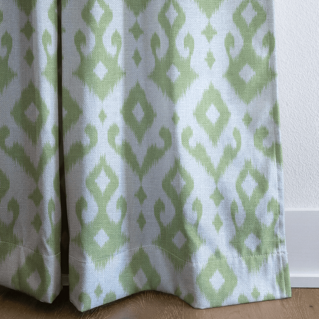 Key Lime Celadon Ikat - Drapery - Lemon Park