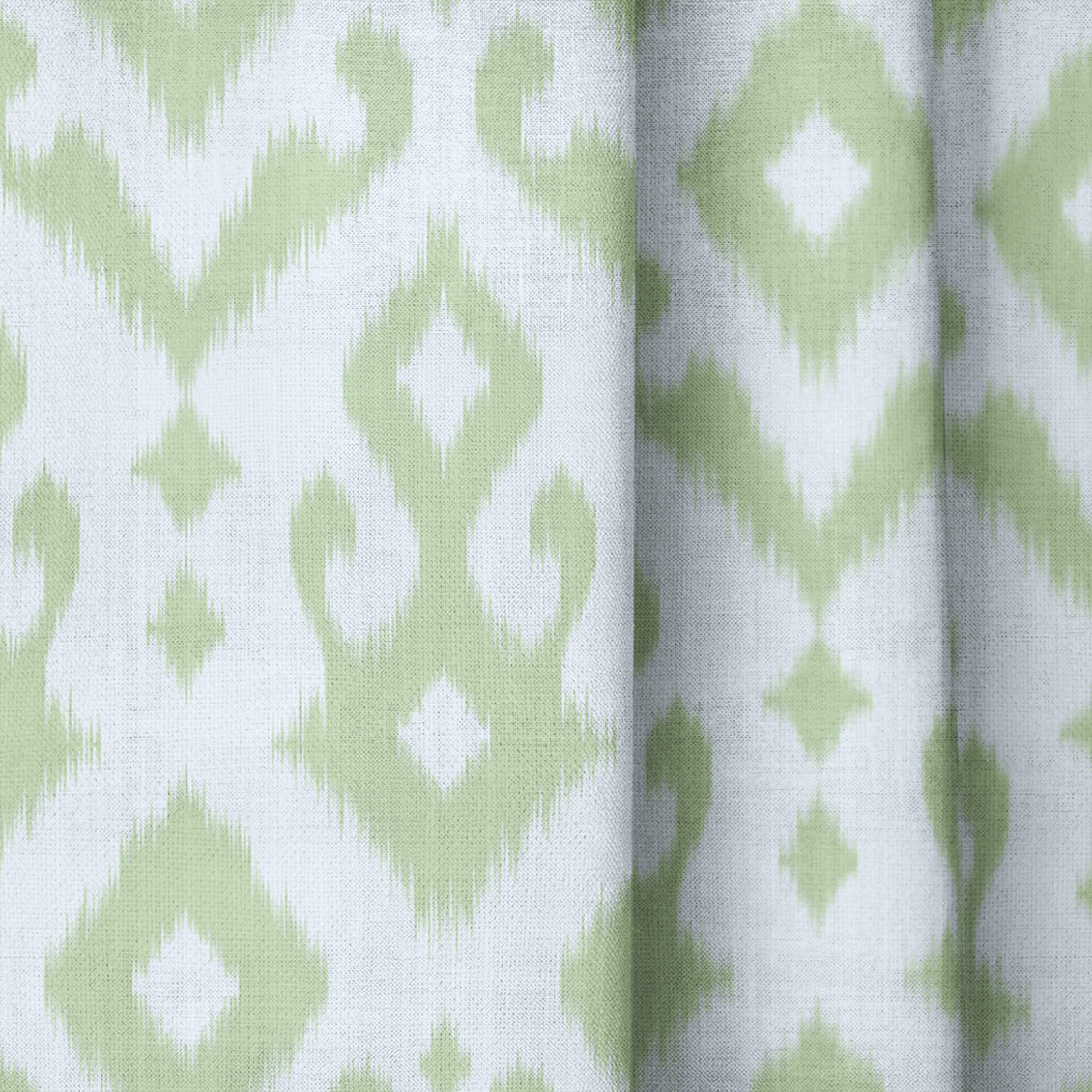 Key Lime Celadon Ikat - Drapery - Lemon Park