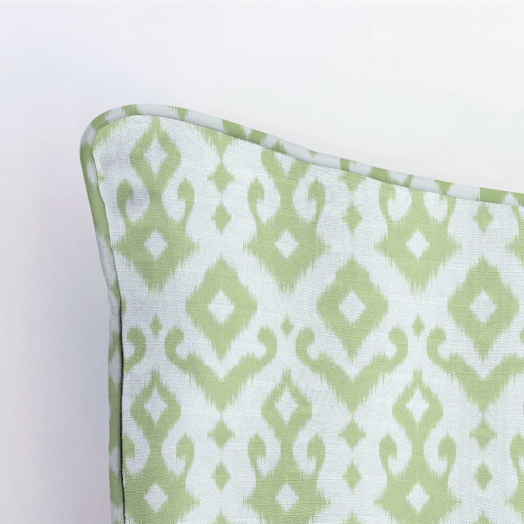 Key Lime Celadon Ikat Throw Pillow - Lemon Park