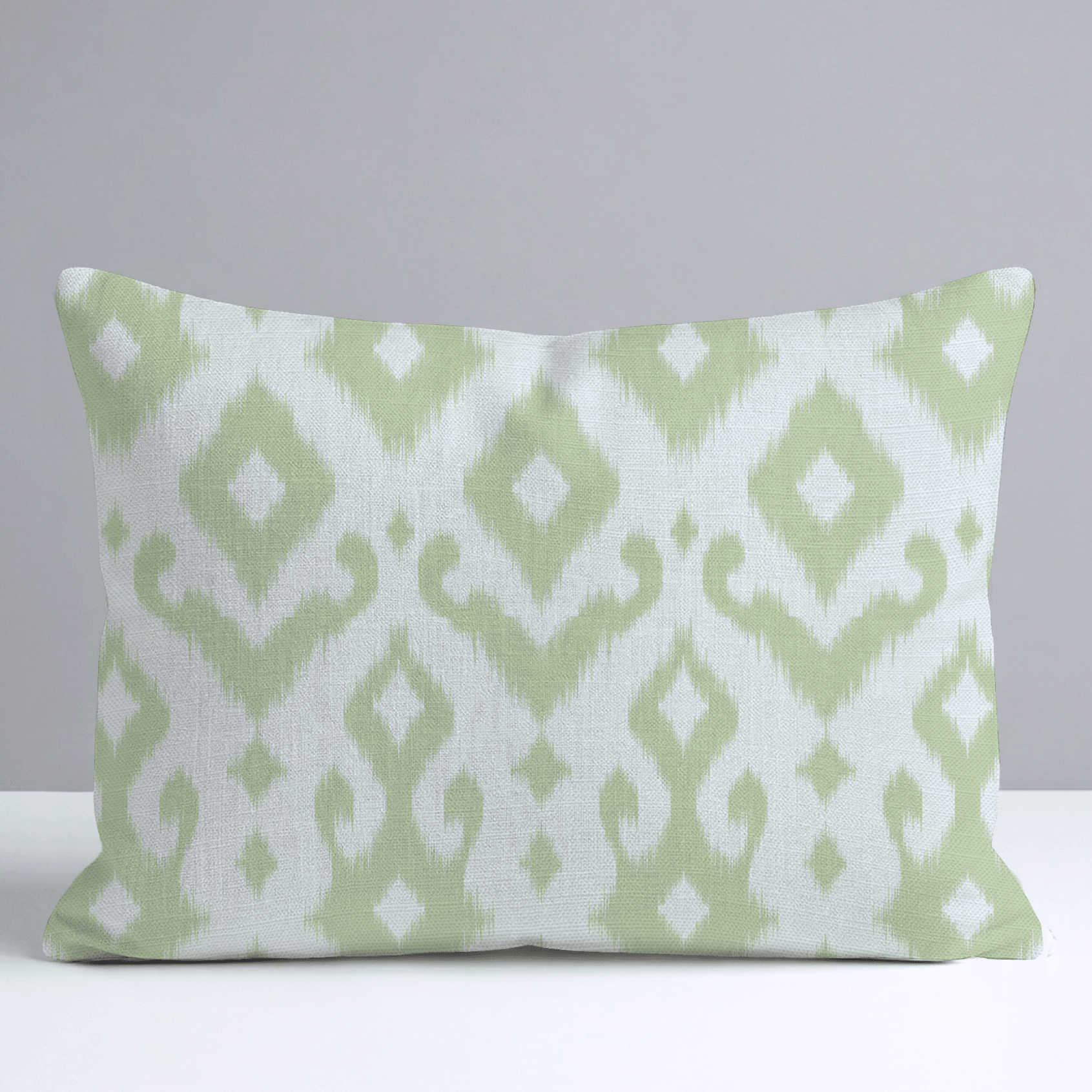 Key Lime Celadon Ikat Throw Pillow - Lemon Park