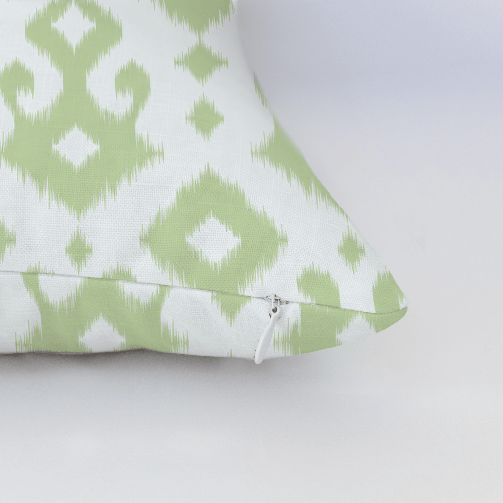 Key Lime Celadon Ikat Throw Pillow - Lemon Park