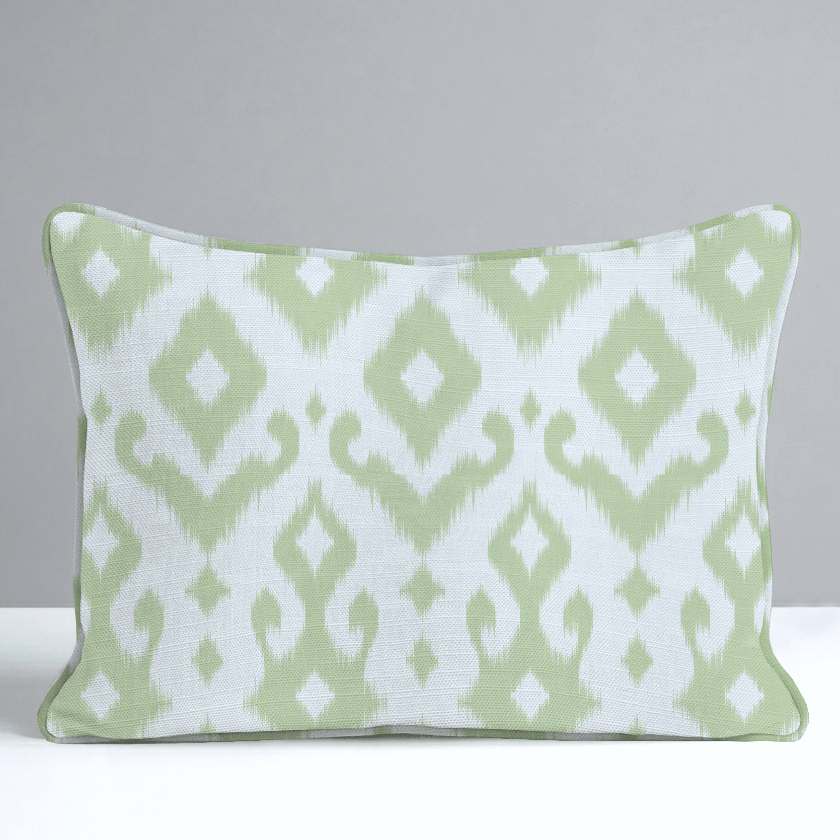 Key Lime Celadon Ikat Throw Pillow - Lemon Park