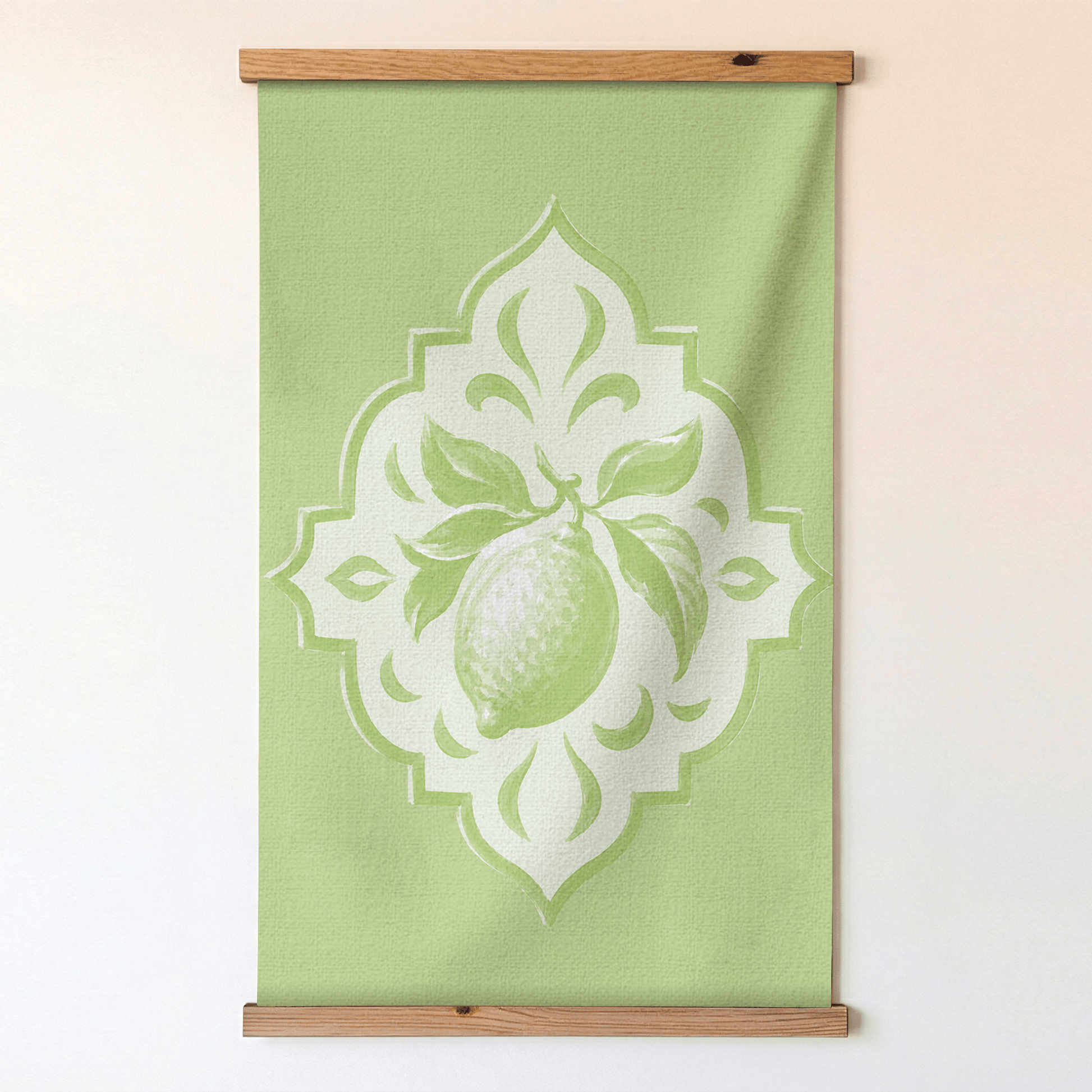 Key Lime Celadon Mosaic Study - Tapestry - Lemon Park