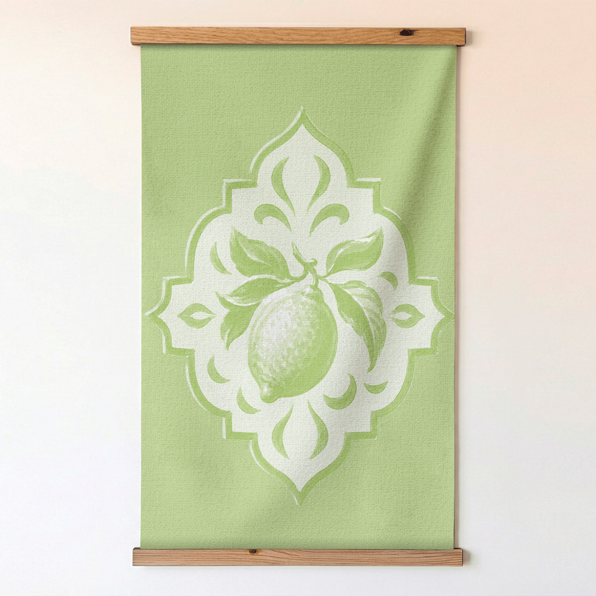 Key Lime Celadon Mosaic Study - Tapestry - Lemon Park
