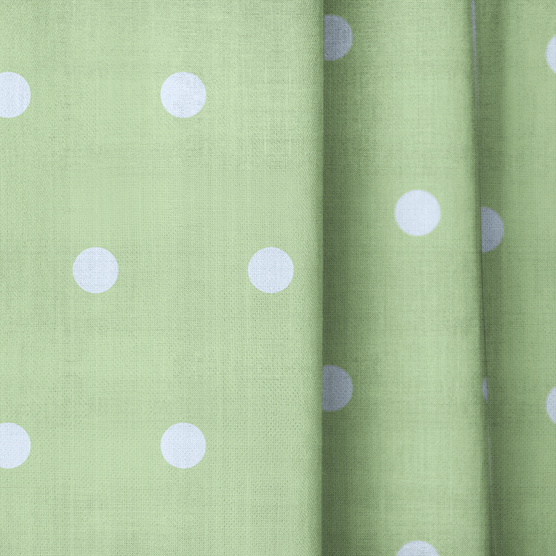 Key Lime Celadon Polka Dot - Drapery - Lemon Park