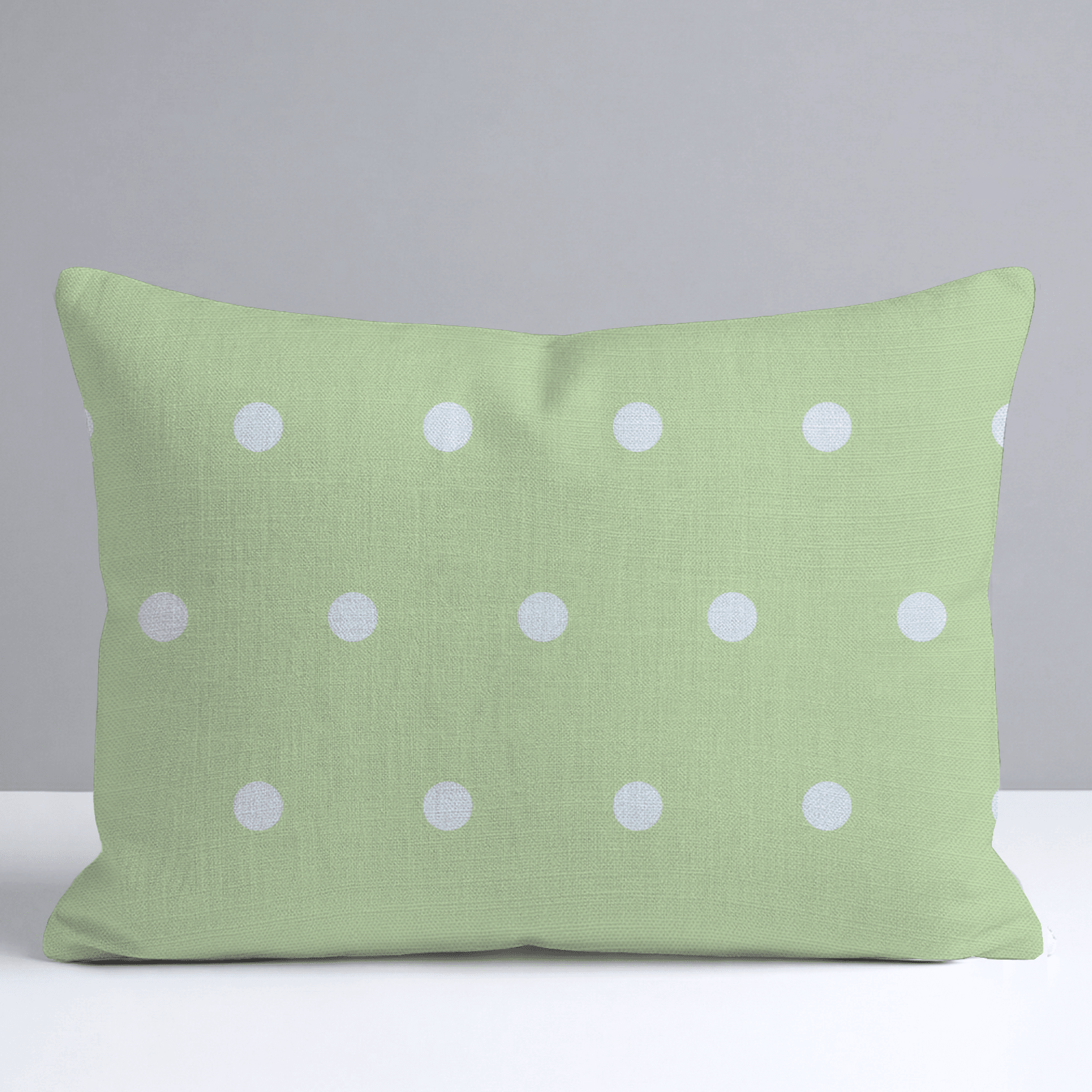 Key Lime Celadon Polka Dot Throw Pillow - Lemon Park