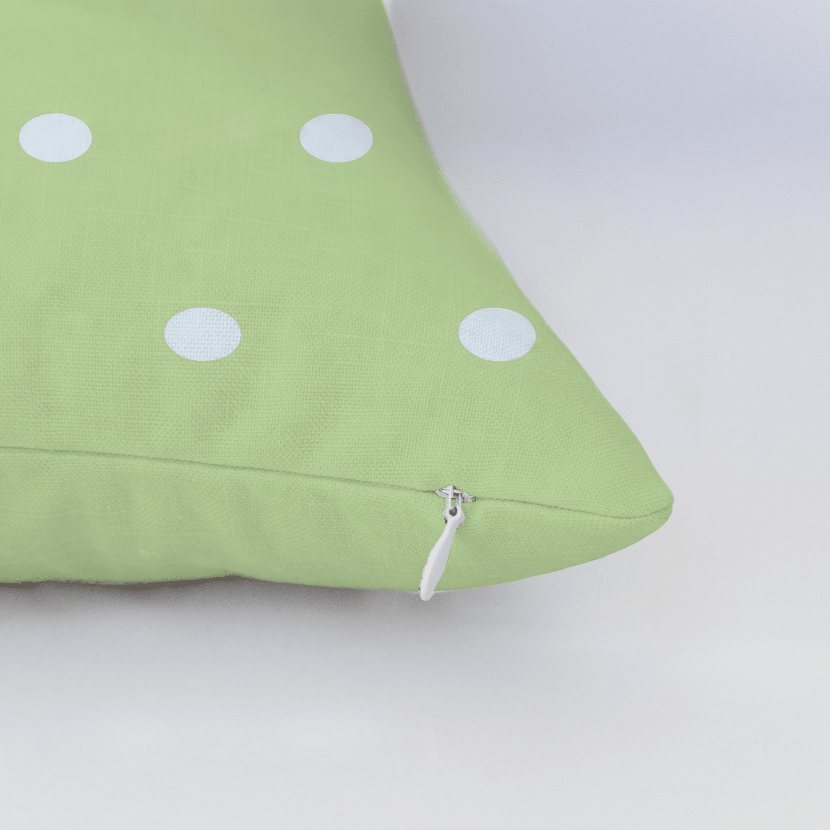 Key Lime Celadon Polka Dot Throw Pillow - Lemon Park
