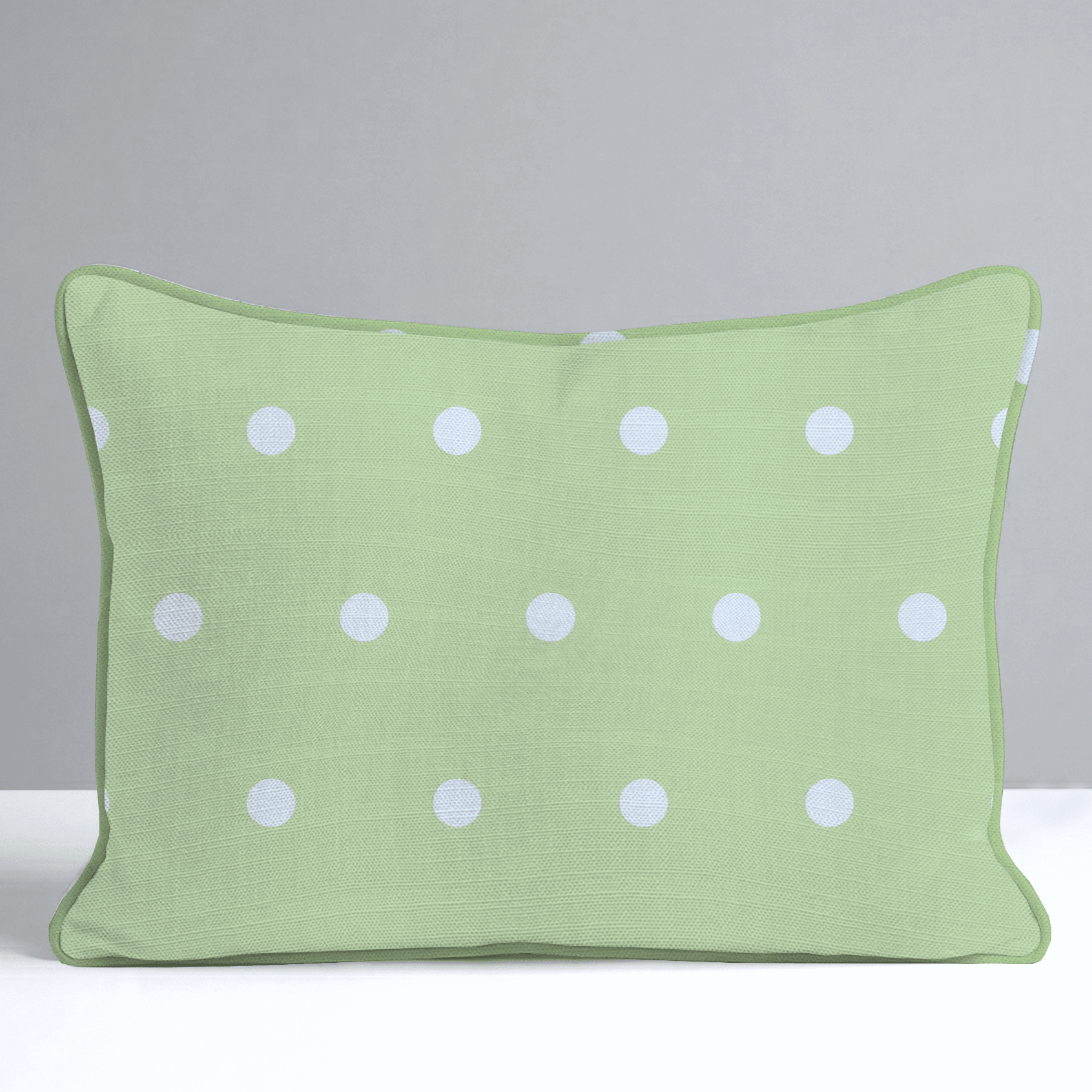 Key Lime Celadon Polka Dot Throw Pillow - Lemon Park