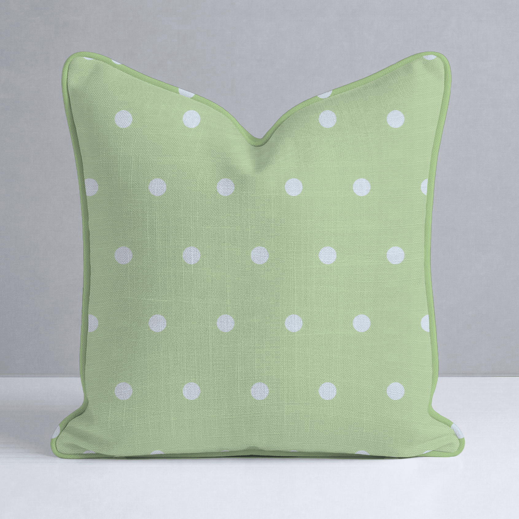 Key Lime Celadon Polka Dot Throw Pillow - Lemon Park