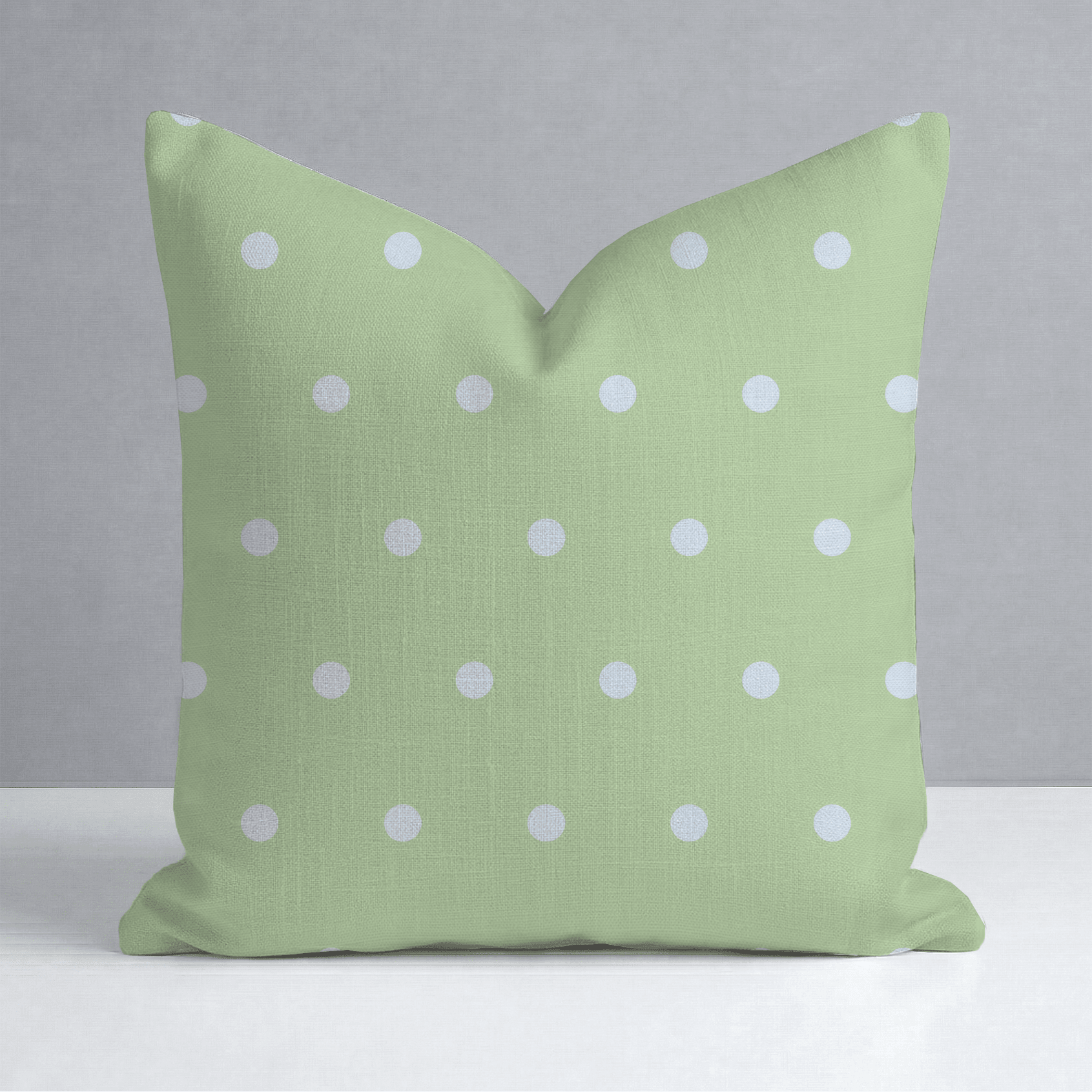 Key Lime Celadon Polka Dot Throw Pillow - Lemon Park