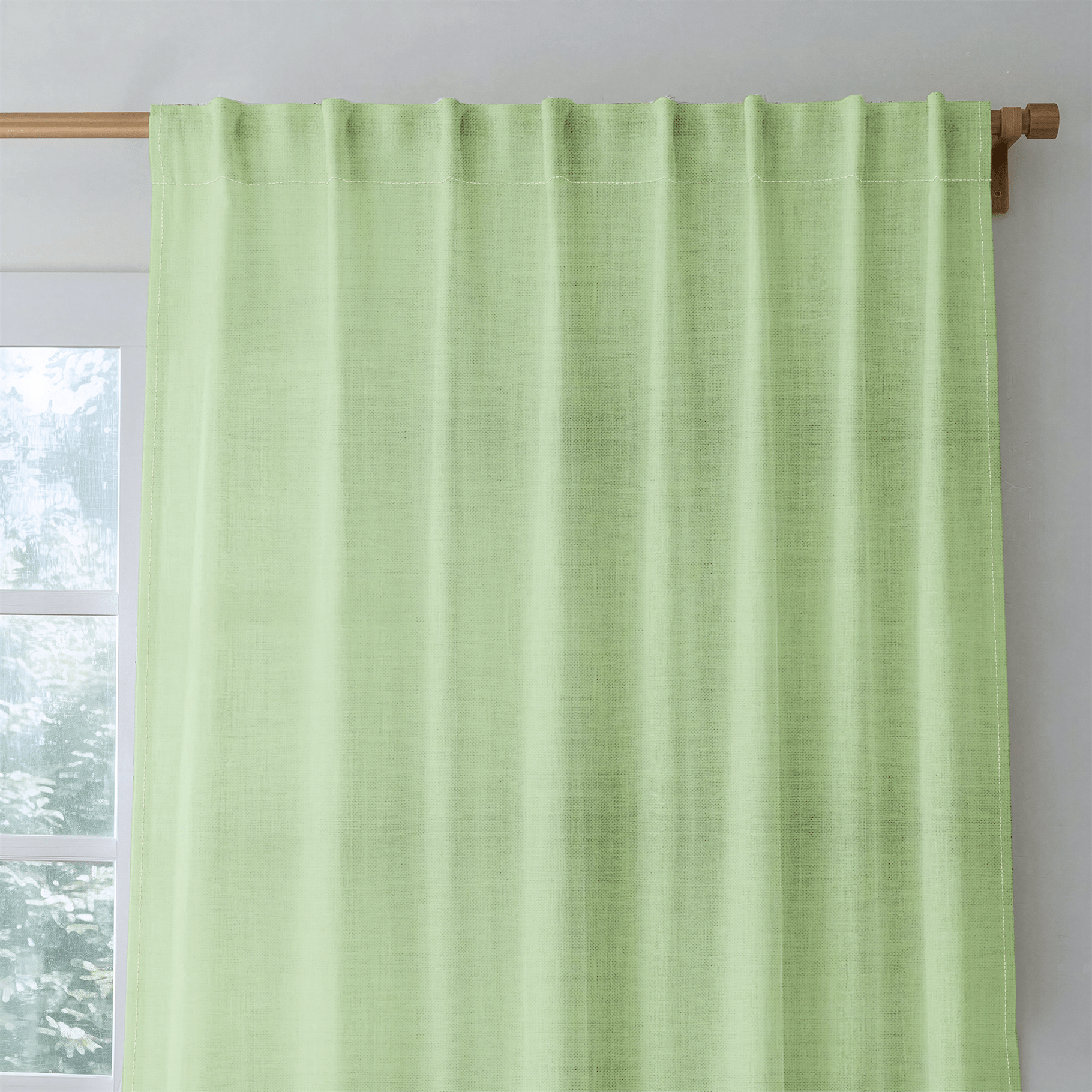 Key Lime Celadon Solid - Drapery - Lemon Park