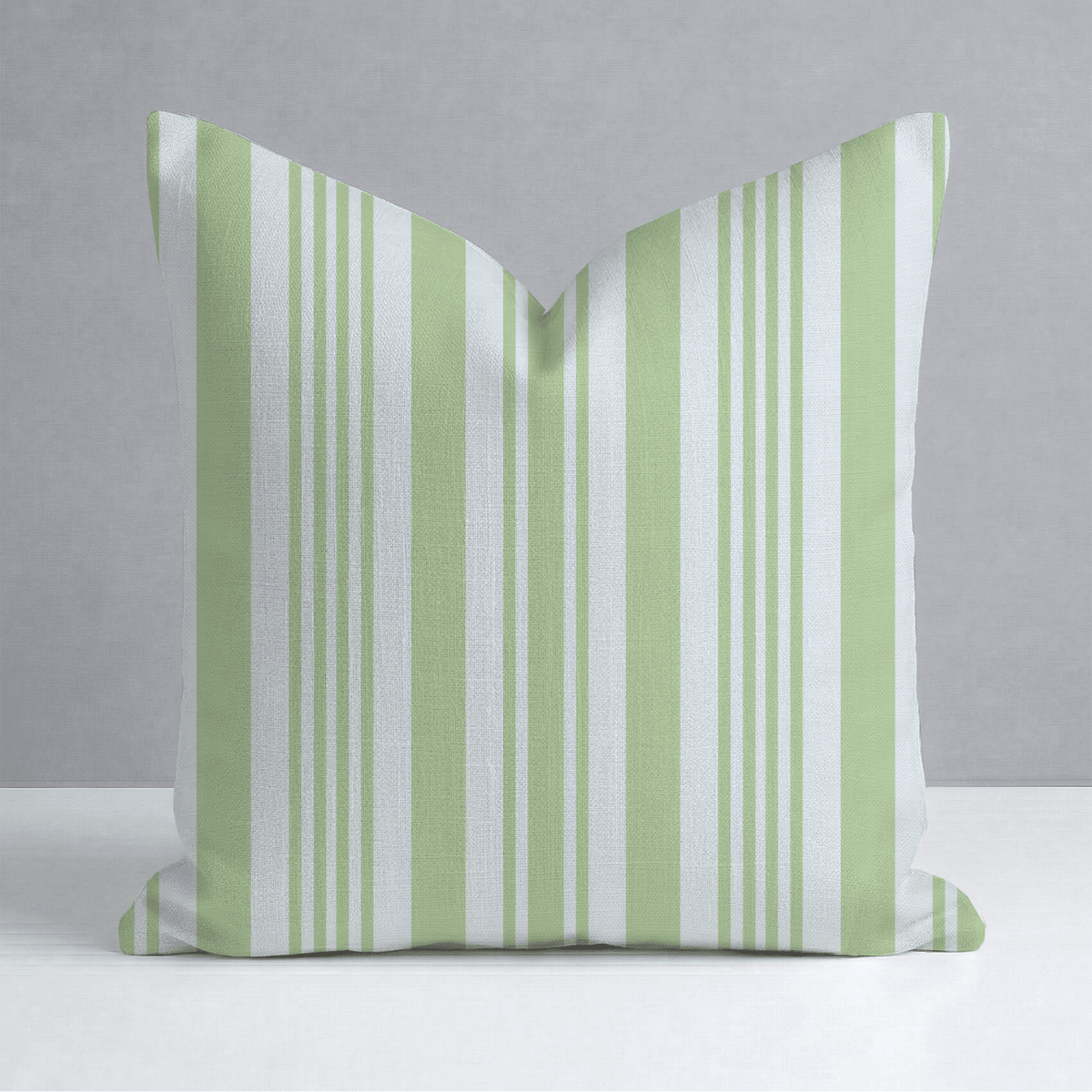 Key Lime Celadon Stripes Throw Pillow - Lemon Park