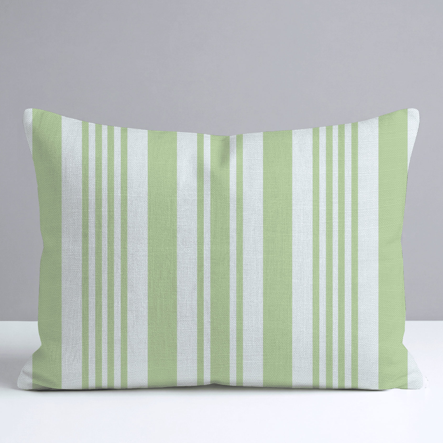Key Lime Celadon Stripes Throw Pillow - Lemon Park