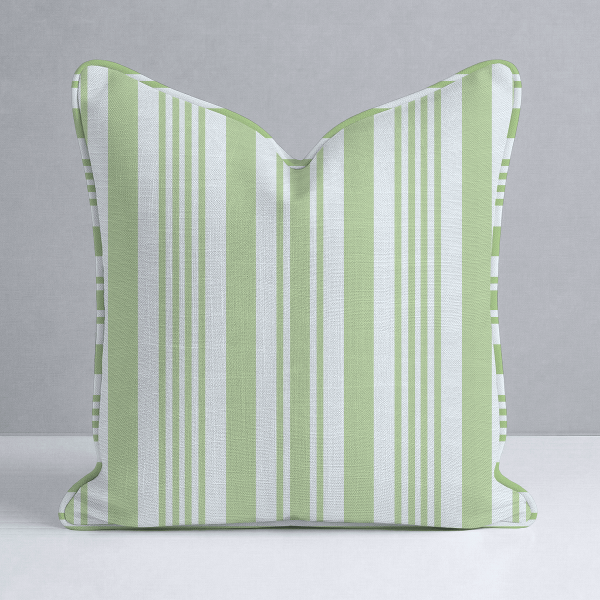 Key Lime Celadon Stripes Throw Pillow - Lemon Park