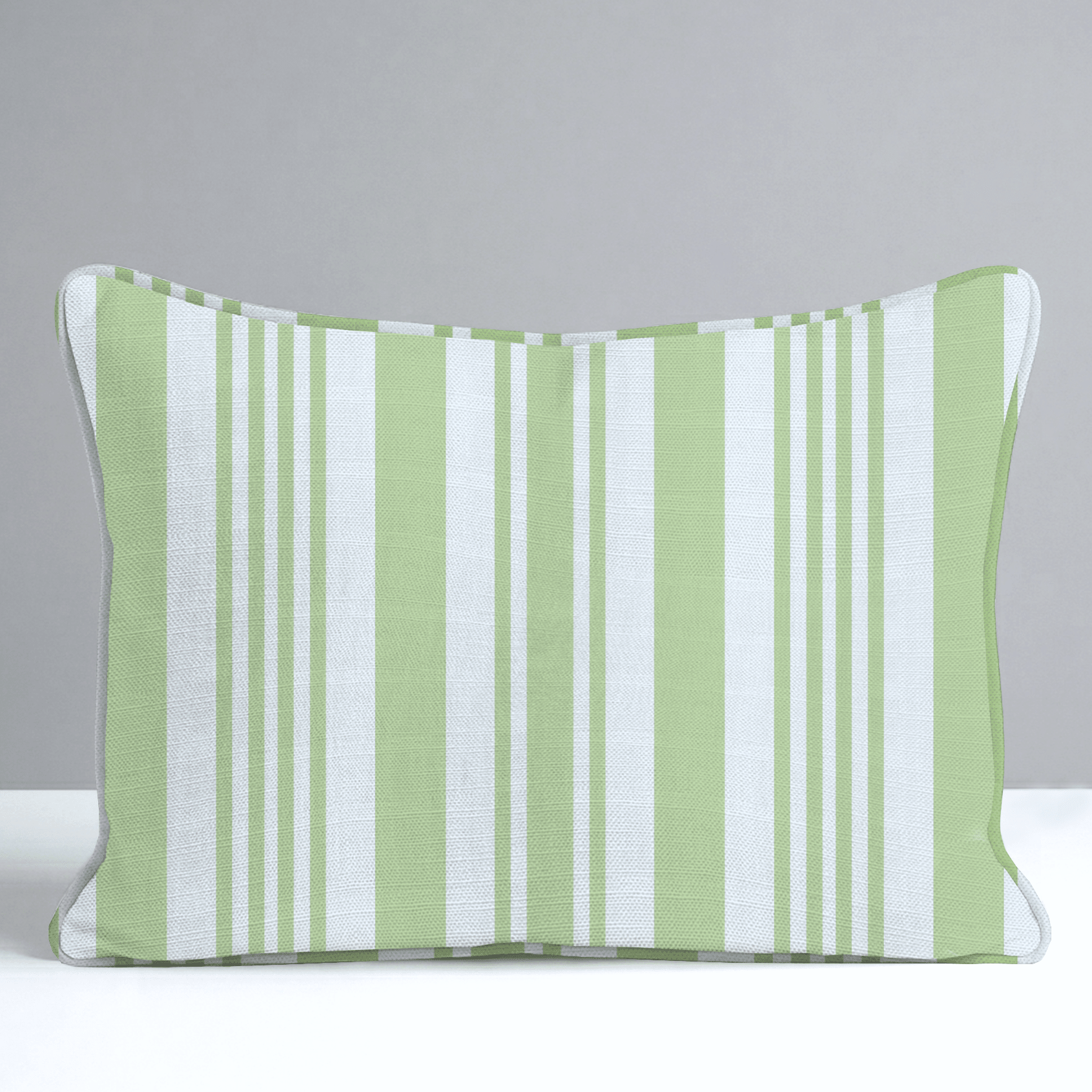Key Lime Celadon Stripes Throw Pillow - Lemon Park