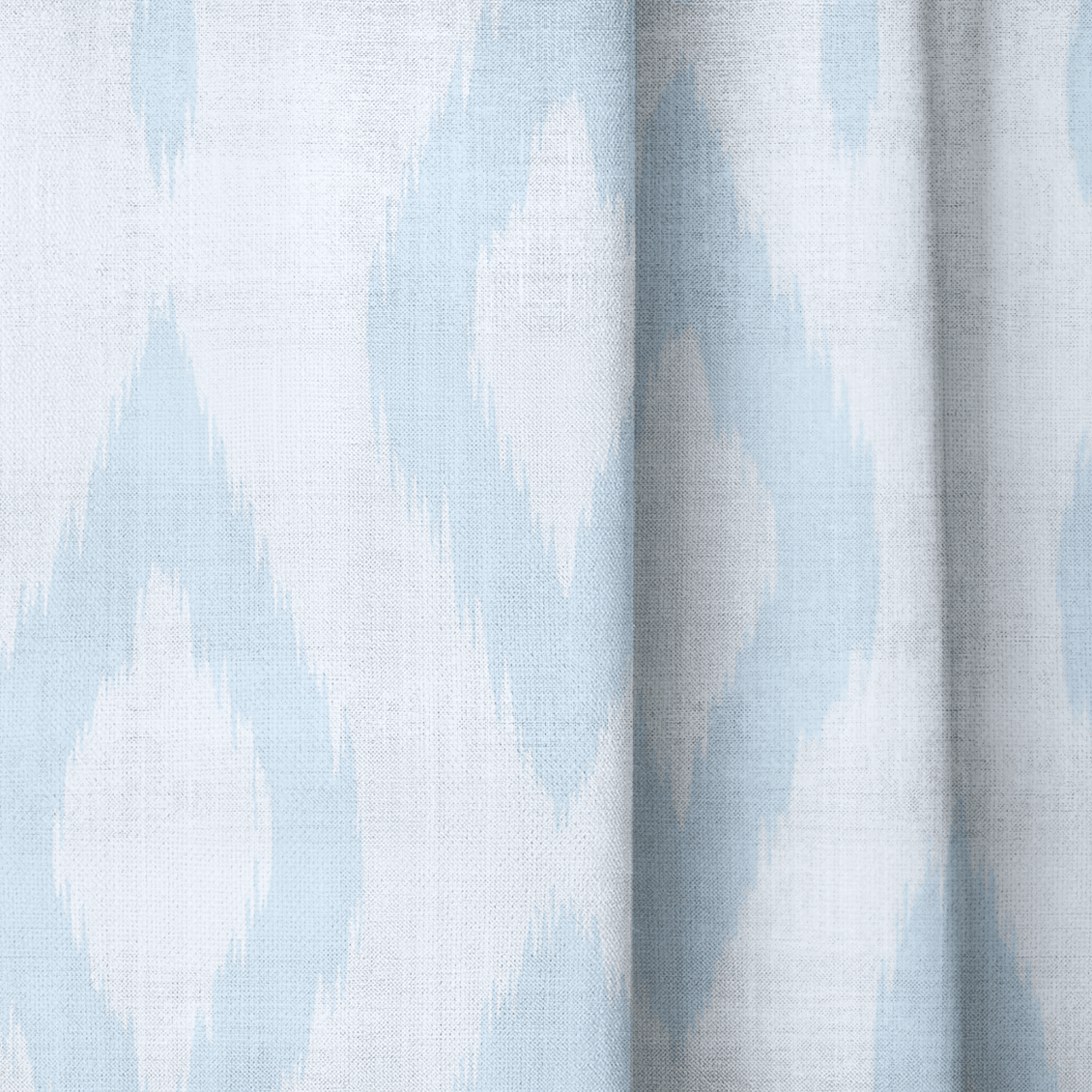 Key Lime Columbia Blue Ikat - Drapery - Lemon Park
