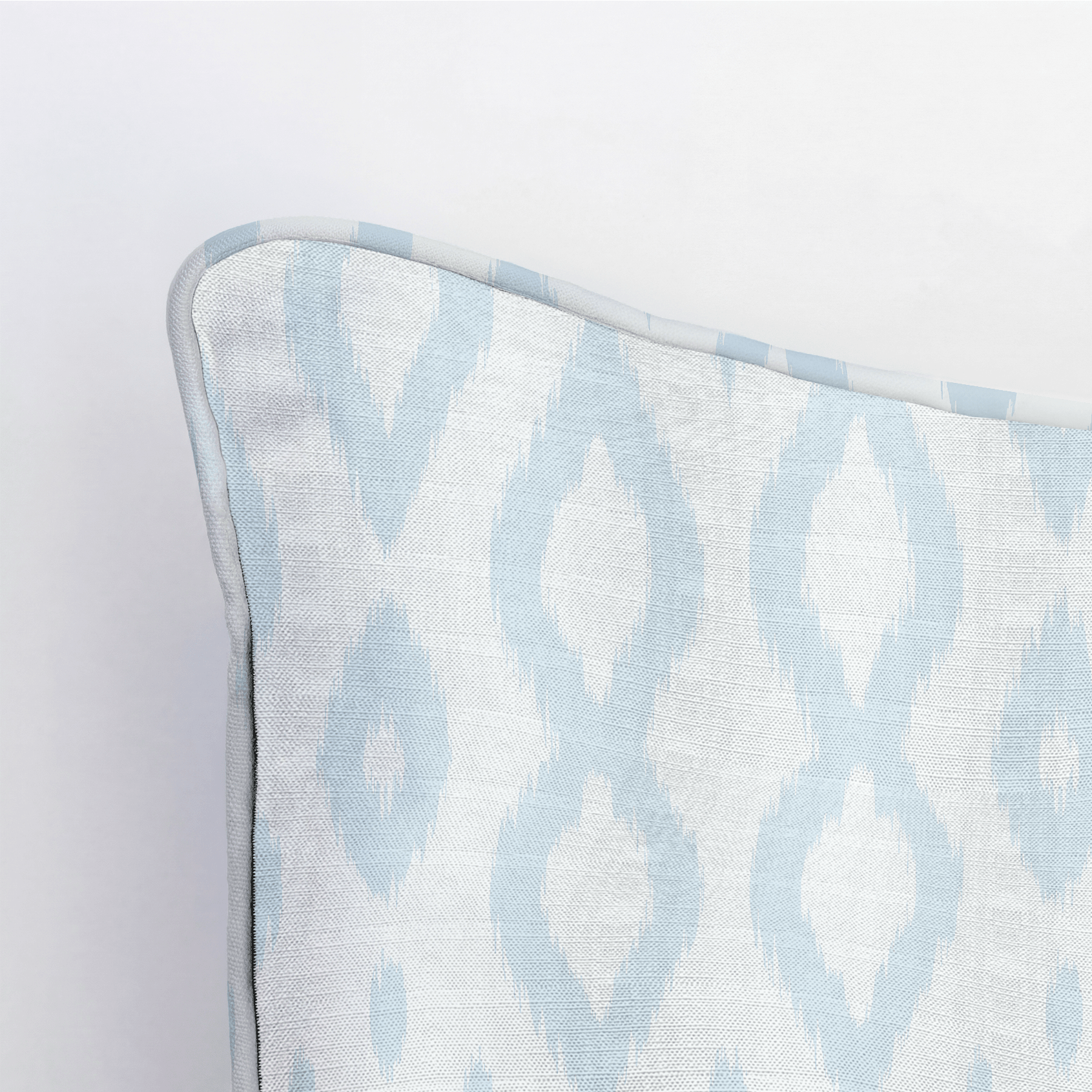Key Lime Columbia Blue Ikat Throw Pillow - Lemon Park