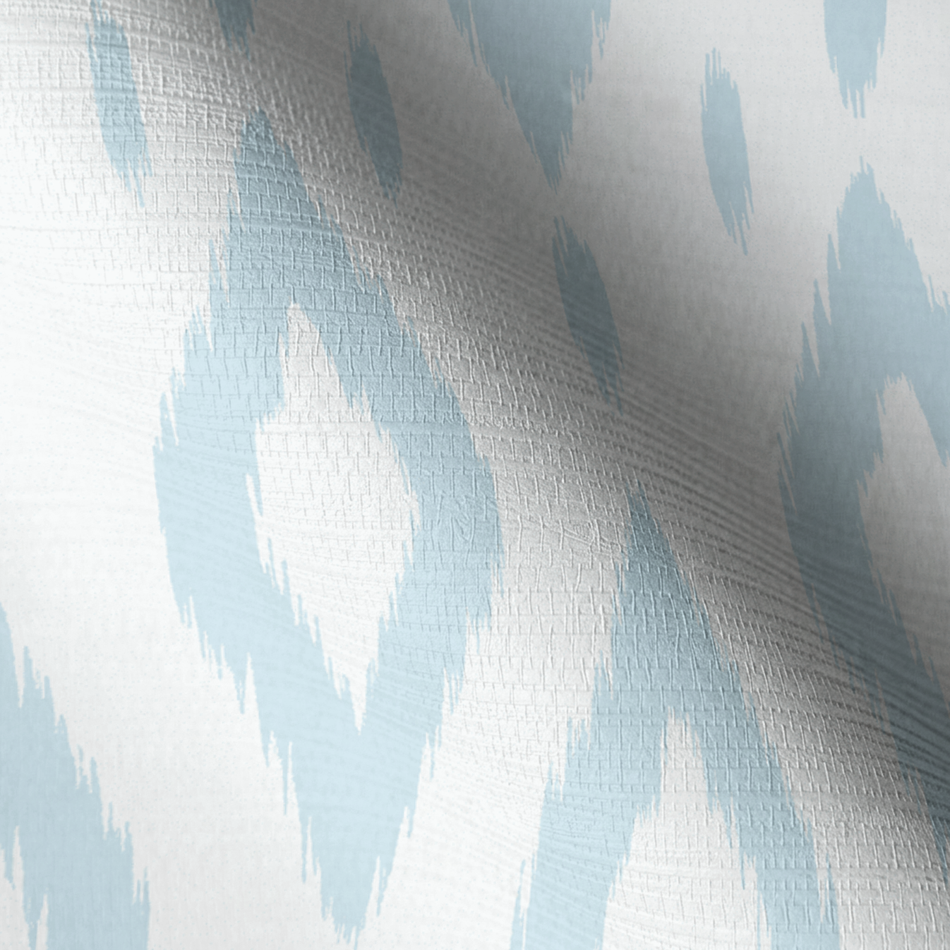 Key Lime Columbia Blue Ikat Faux Grasscloth Wallpaper