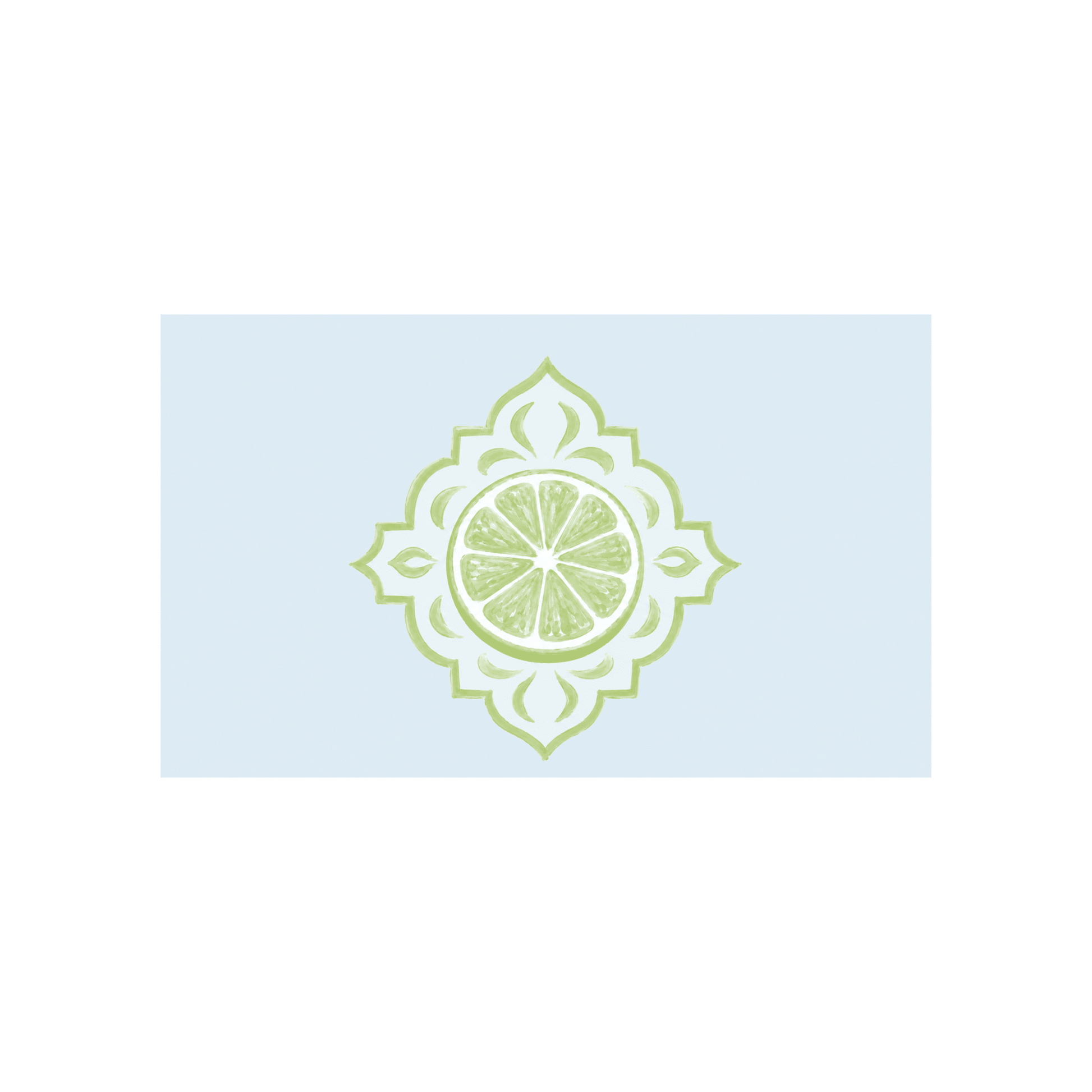 Key Lime Columbia Blue Mosaic Study - Tapestry - Lemon Park