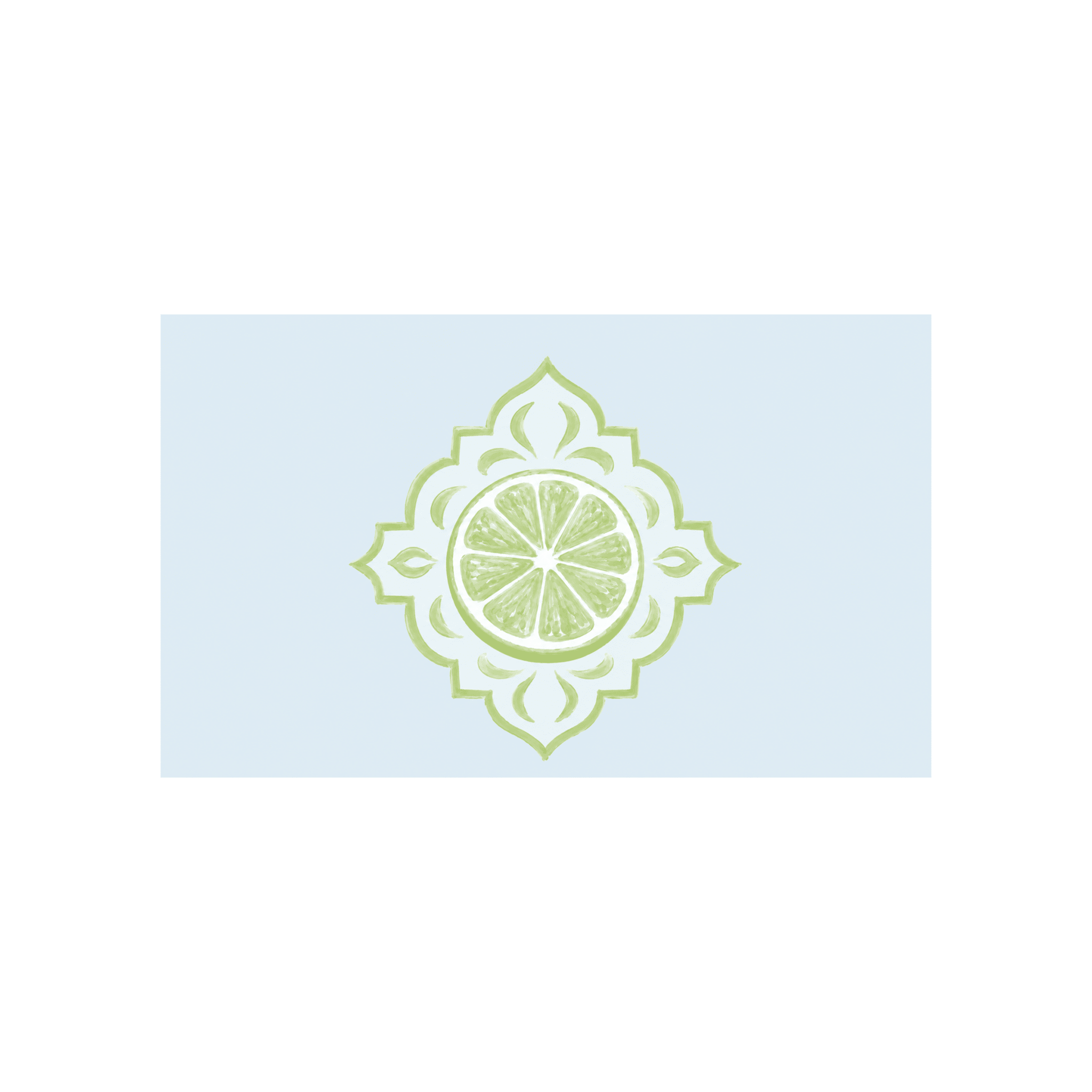 Key Lime Columbia Blue Mosaic Study - Tapestry - Lemon Park