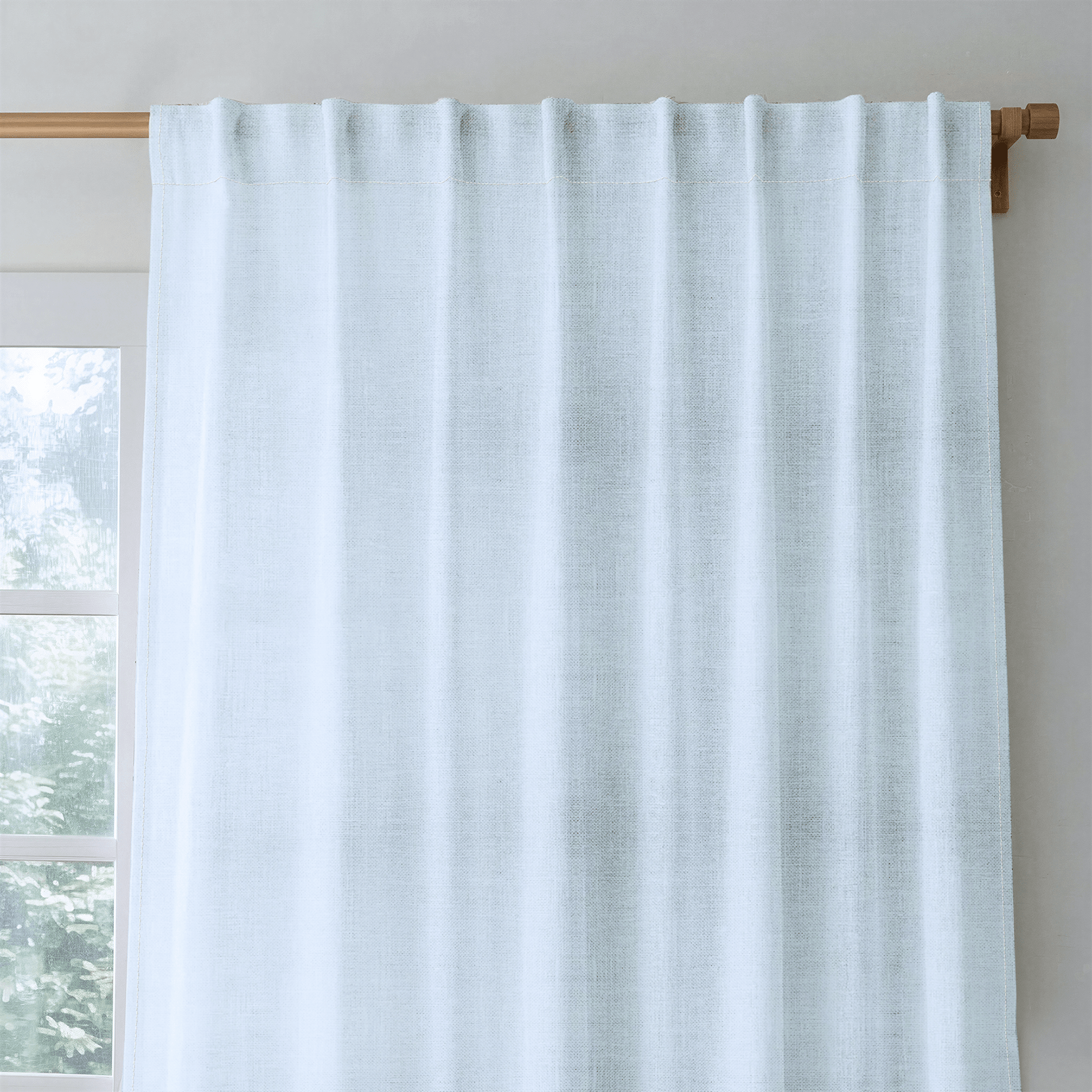 Key Lime Columbia Blue Solid - Drapery - Lemon Park