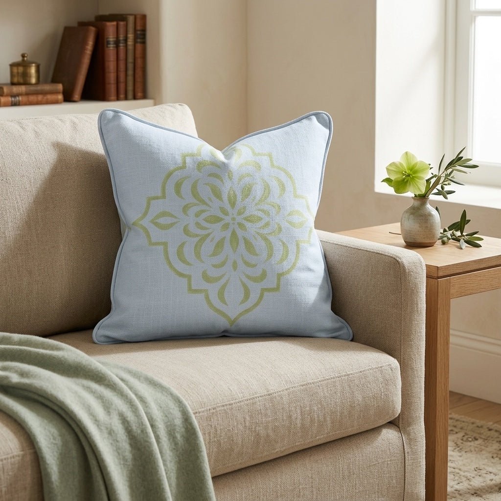 Key Lime Columbia Medley Throw Pillow - Lemon Park