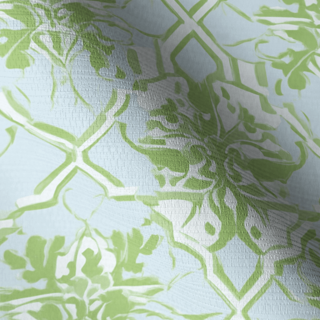 Key Lime Faux Grasscloth Wallpaper - Lemon Park