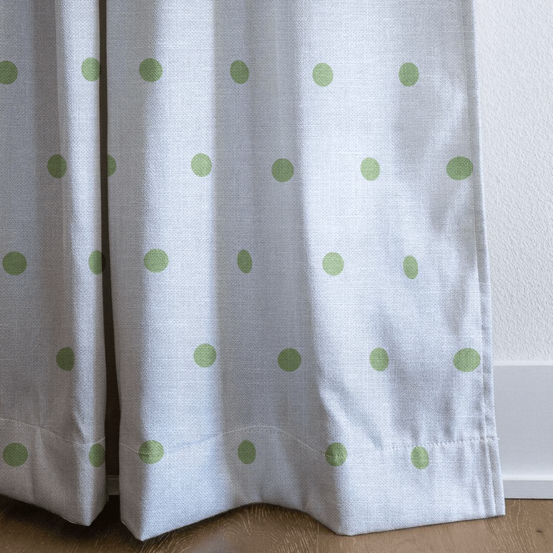 Key Lime Ice Polka Dot - Drapery - Lemon Park
