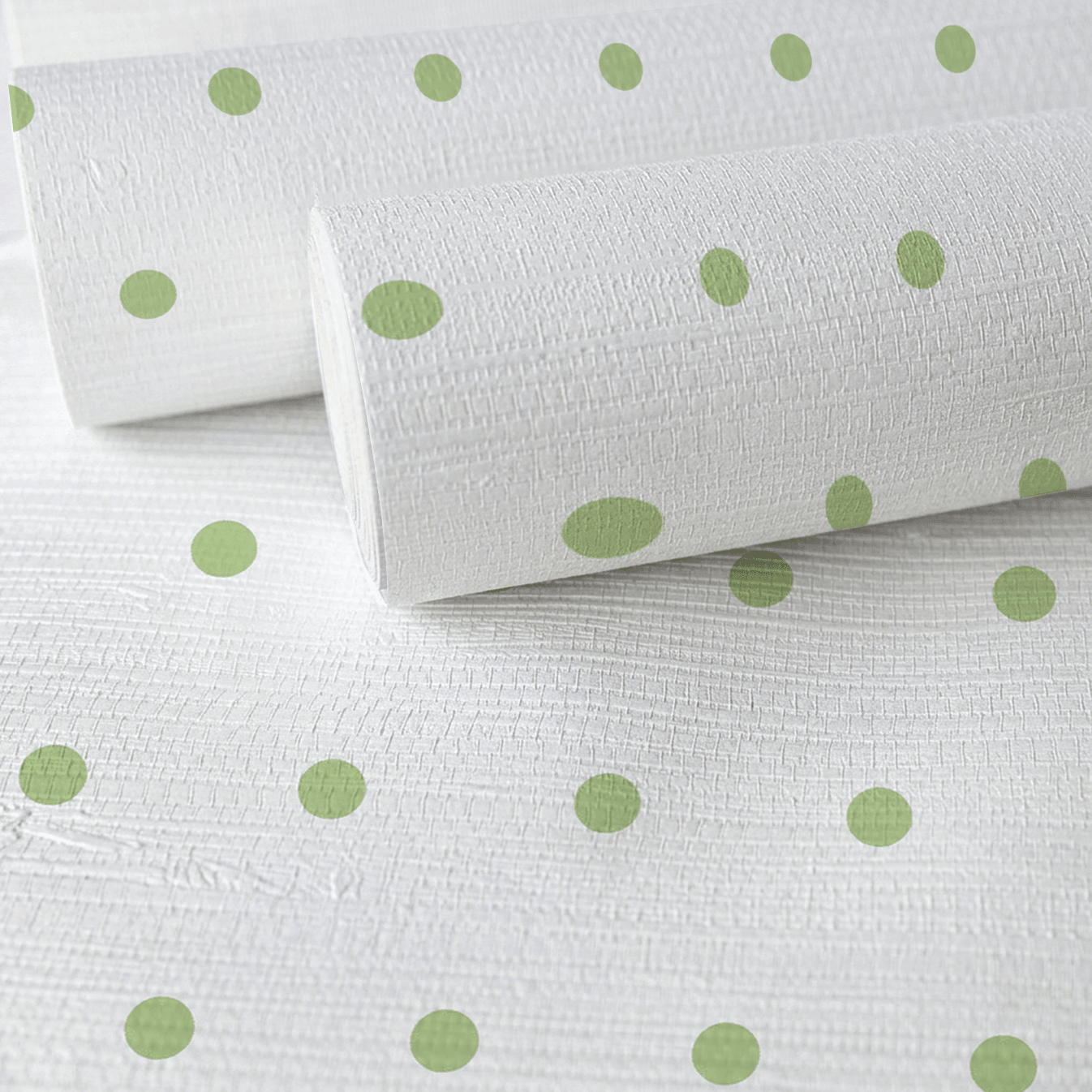 Key Lime Ice Polka Dot Faux Grasscloth Wallpaper - Lemon Park