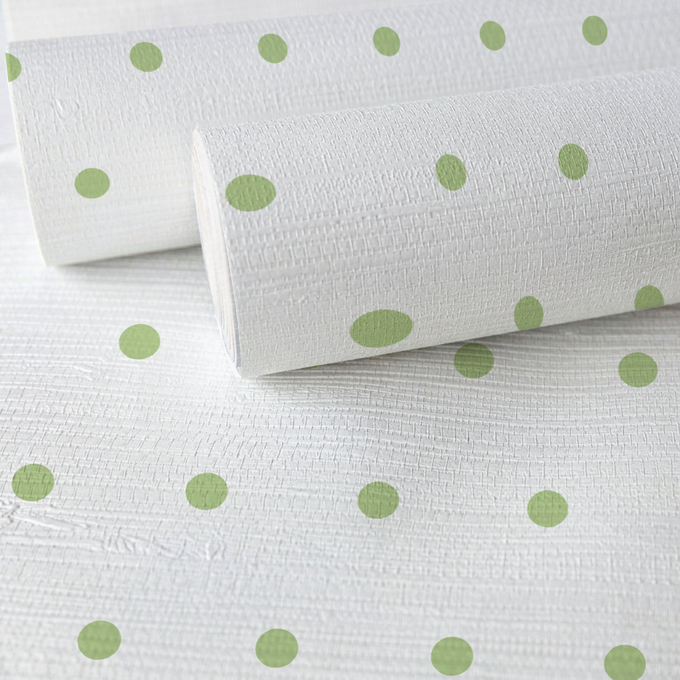 Key Lime Ice Polka Dot Faux Grasscloth Wallpaper