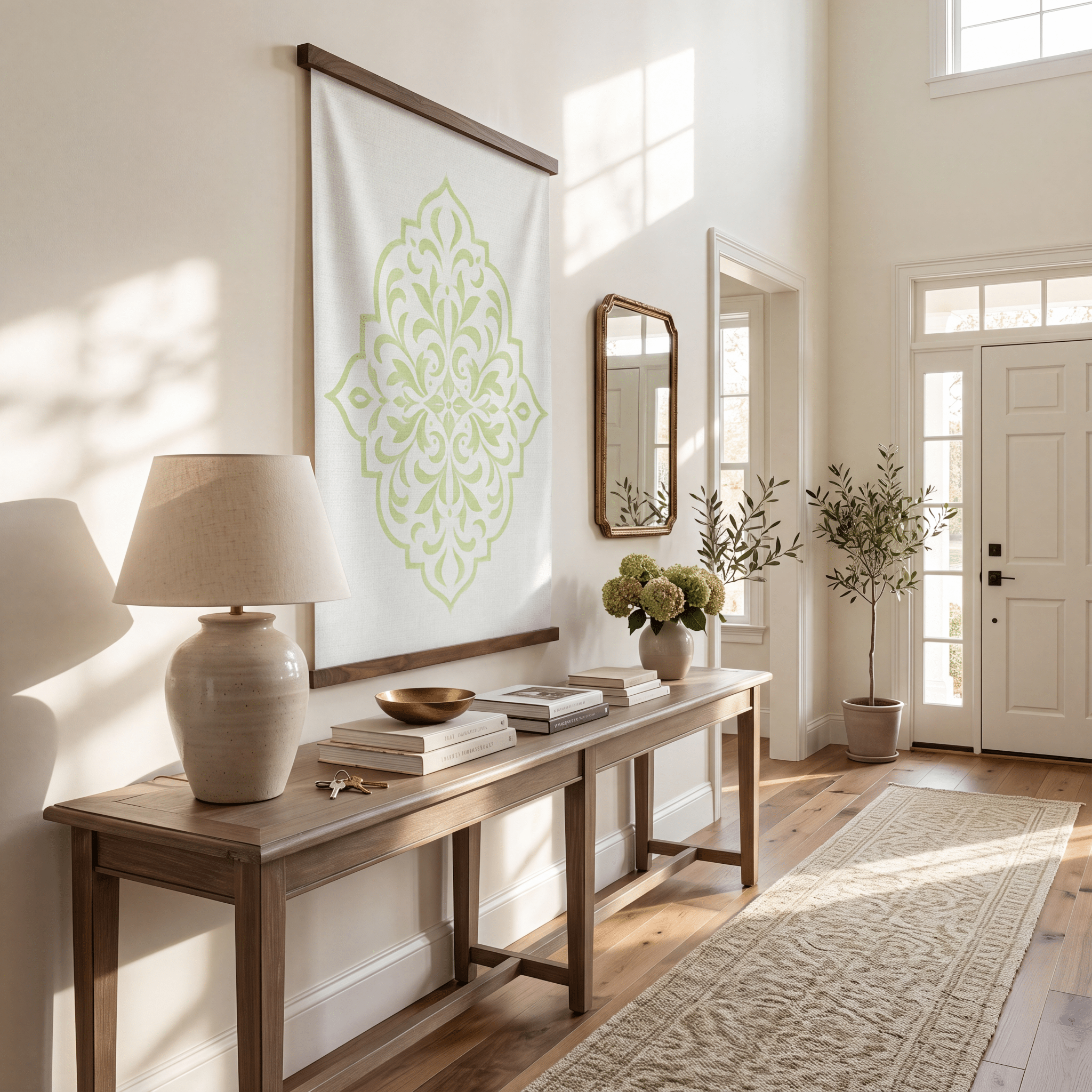 Key Lime Ice Traditional Mosaic Study - Tapestry - Lemon Park