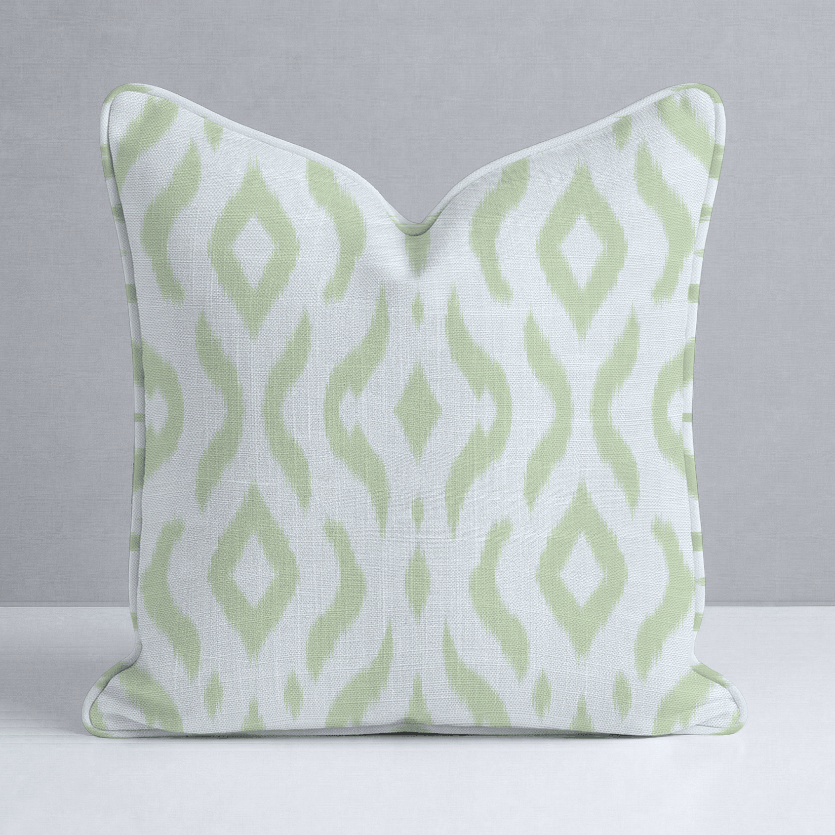 Key Lime Ikat Throw Pillow - Lemon Park