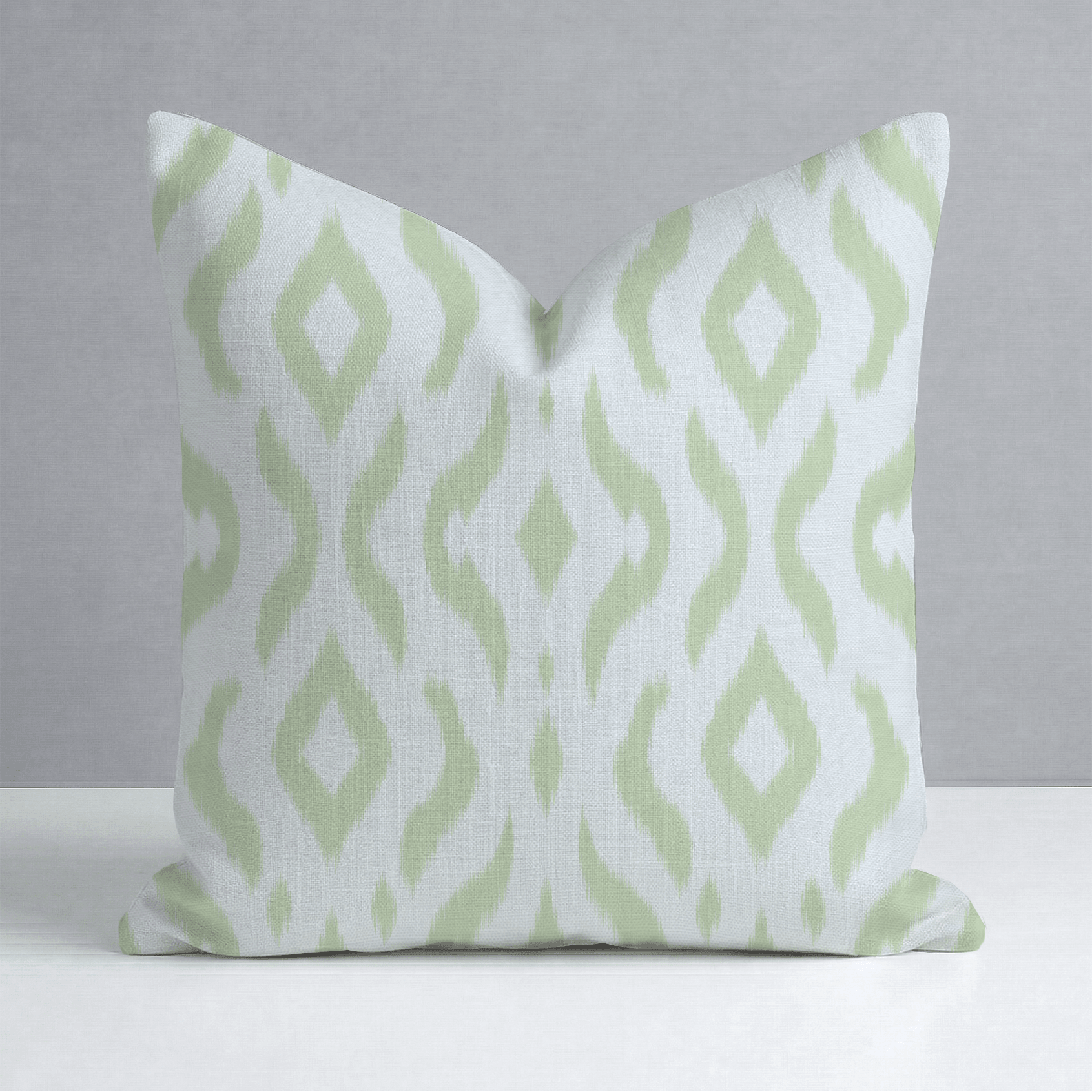 Key Lime Ikat Throw Pillow - Lemon Park