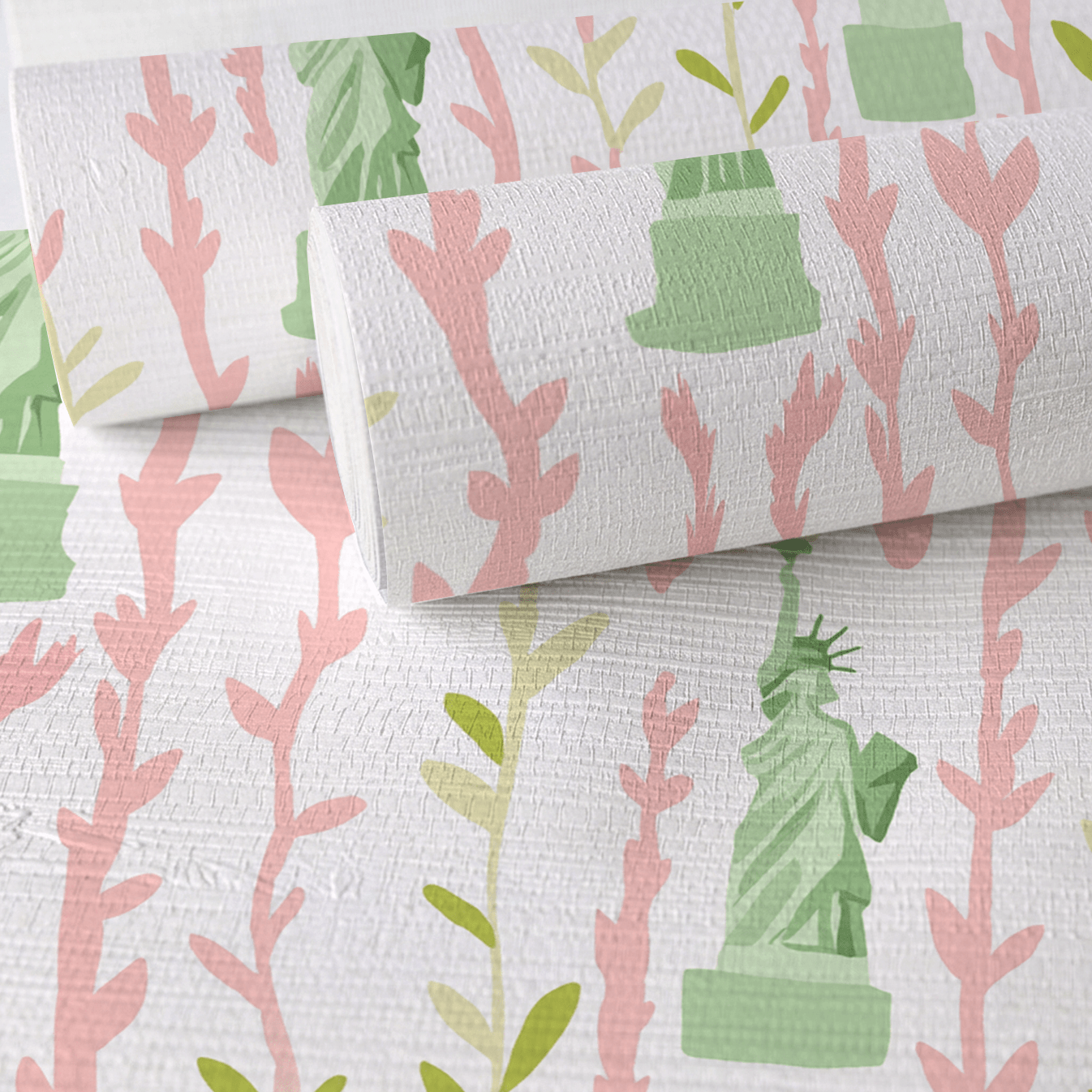 Lady Liberty Faux Grasscloth Wallpaper - Lemon Park