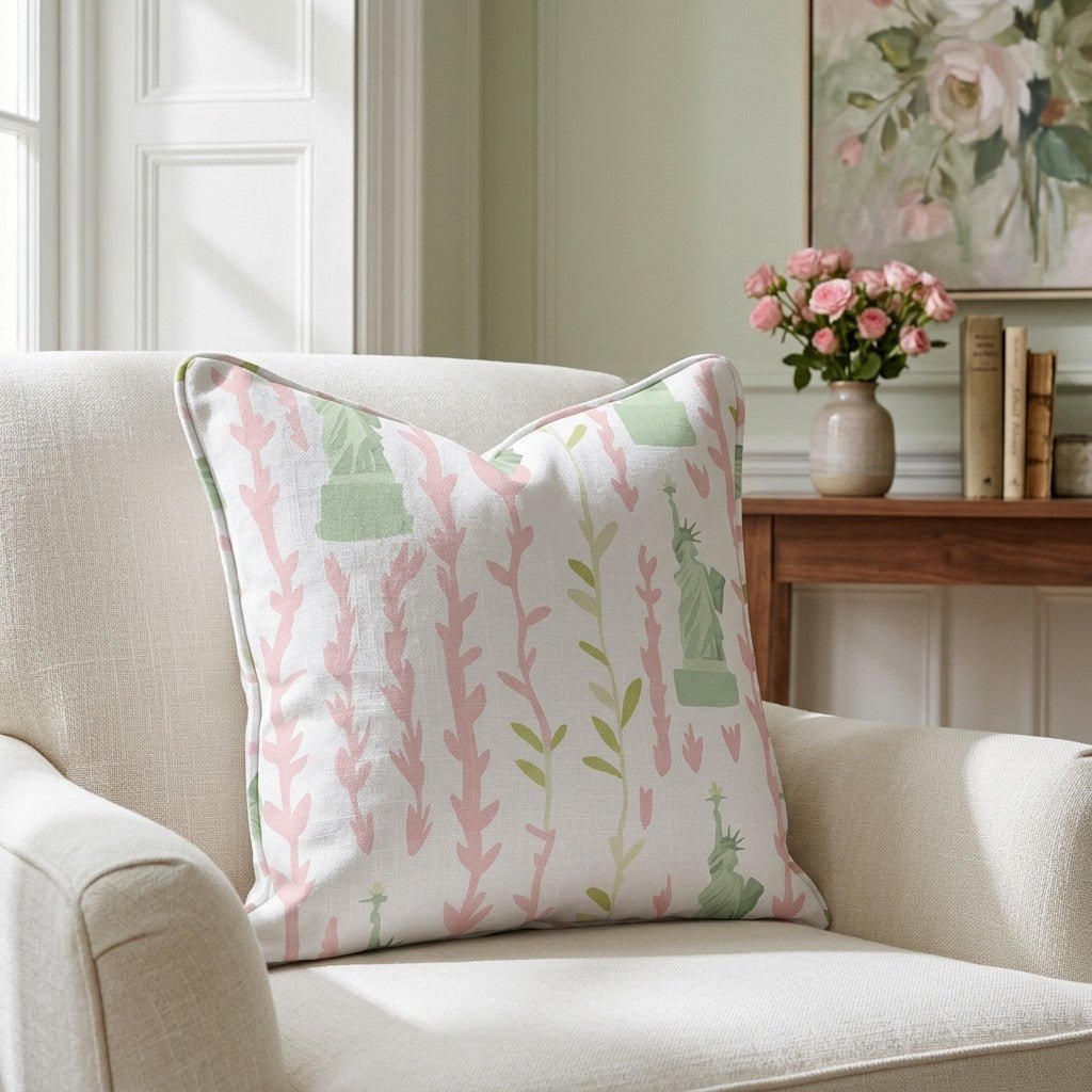 Lady Liberty Throw Pillow - Lemon Park