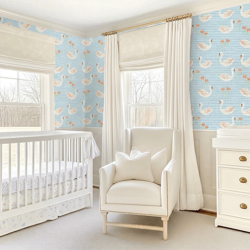 Laguna Faux Grasscloth Wallpaper - Lemon Park