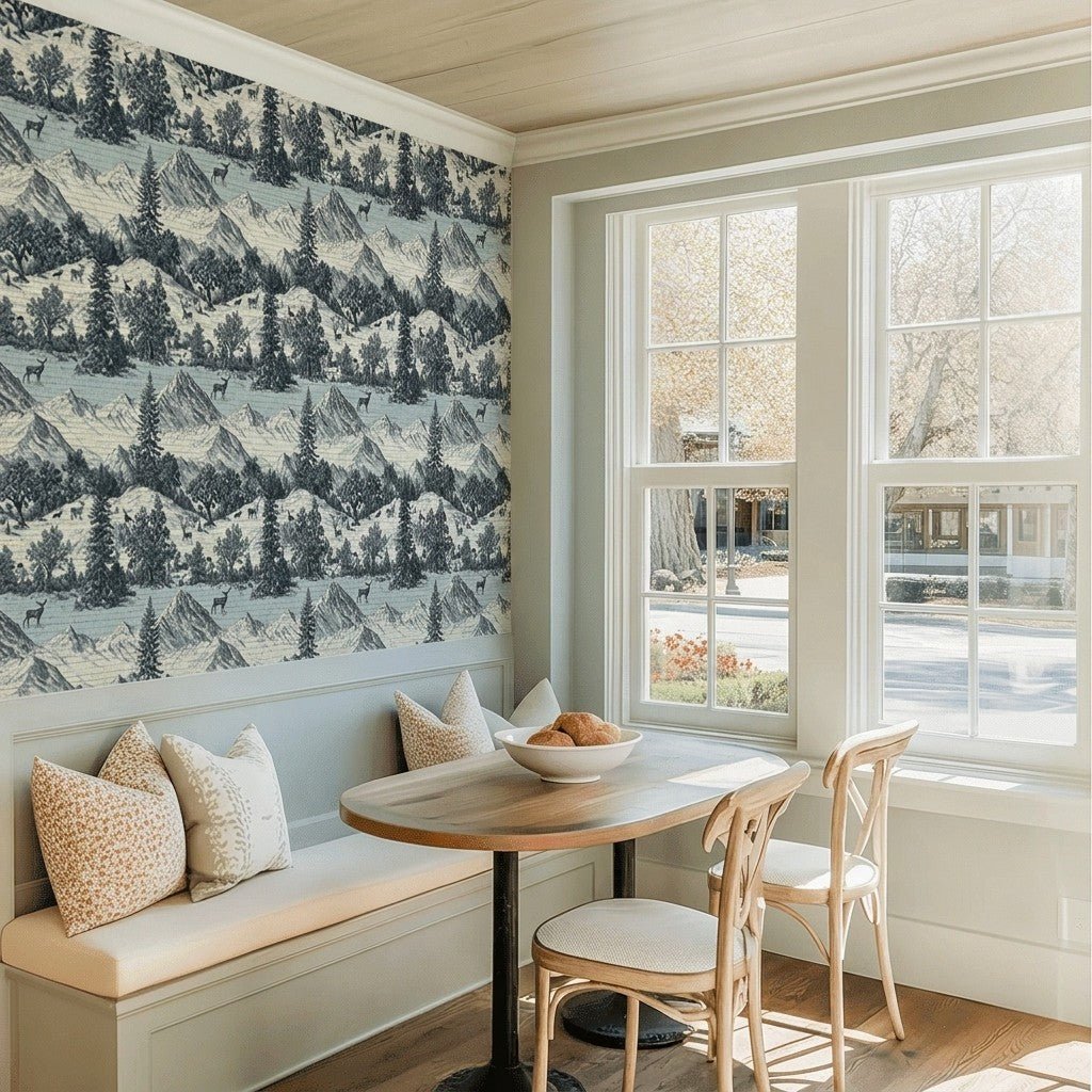 Lake Louise Faux Grasscloth Wallpaper - Lemon Park