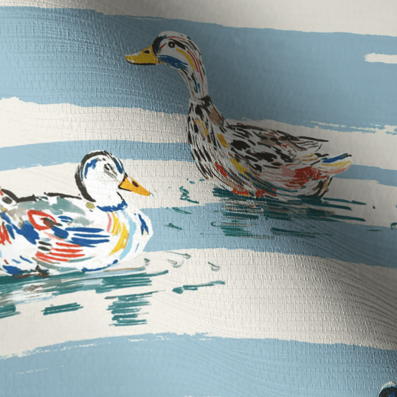 Lakeside Stripe Faux Grasscloth Wallpaper - Lemon Park