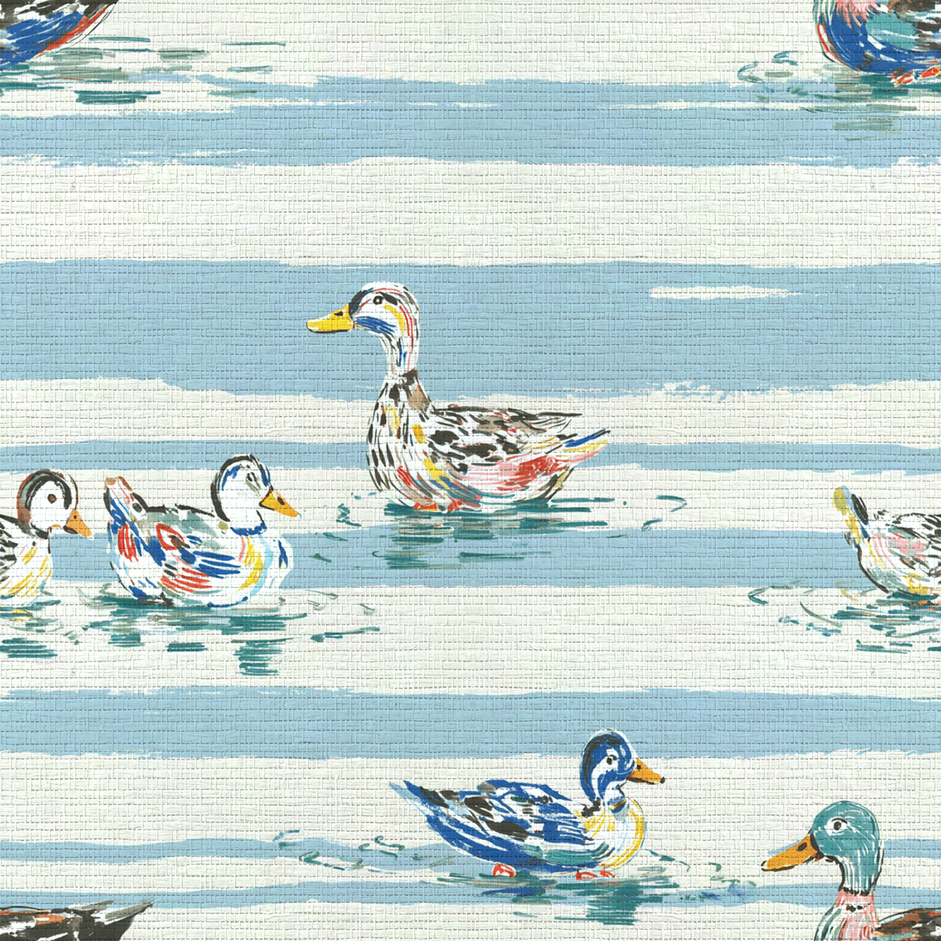 Lakeside Stripe Faux Grasscloth Wallpaper