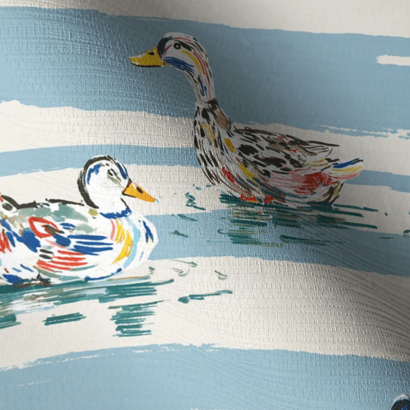 Lakeside Stripe Faux Grasscloth Wallpaper