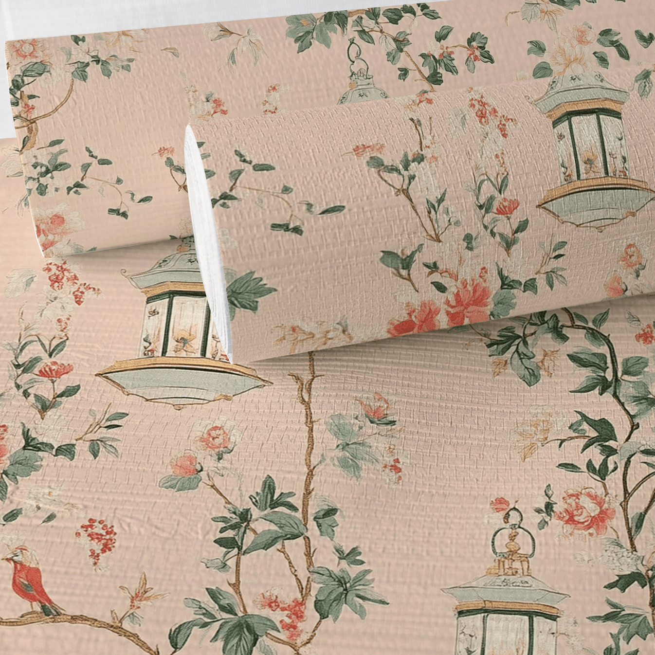 Lantern Lit Faux Grasscloth Wallpaper - Lemon Park