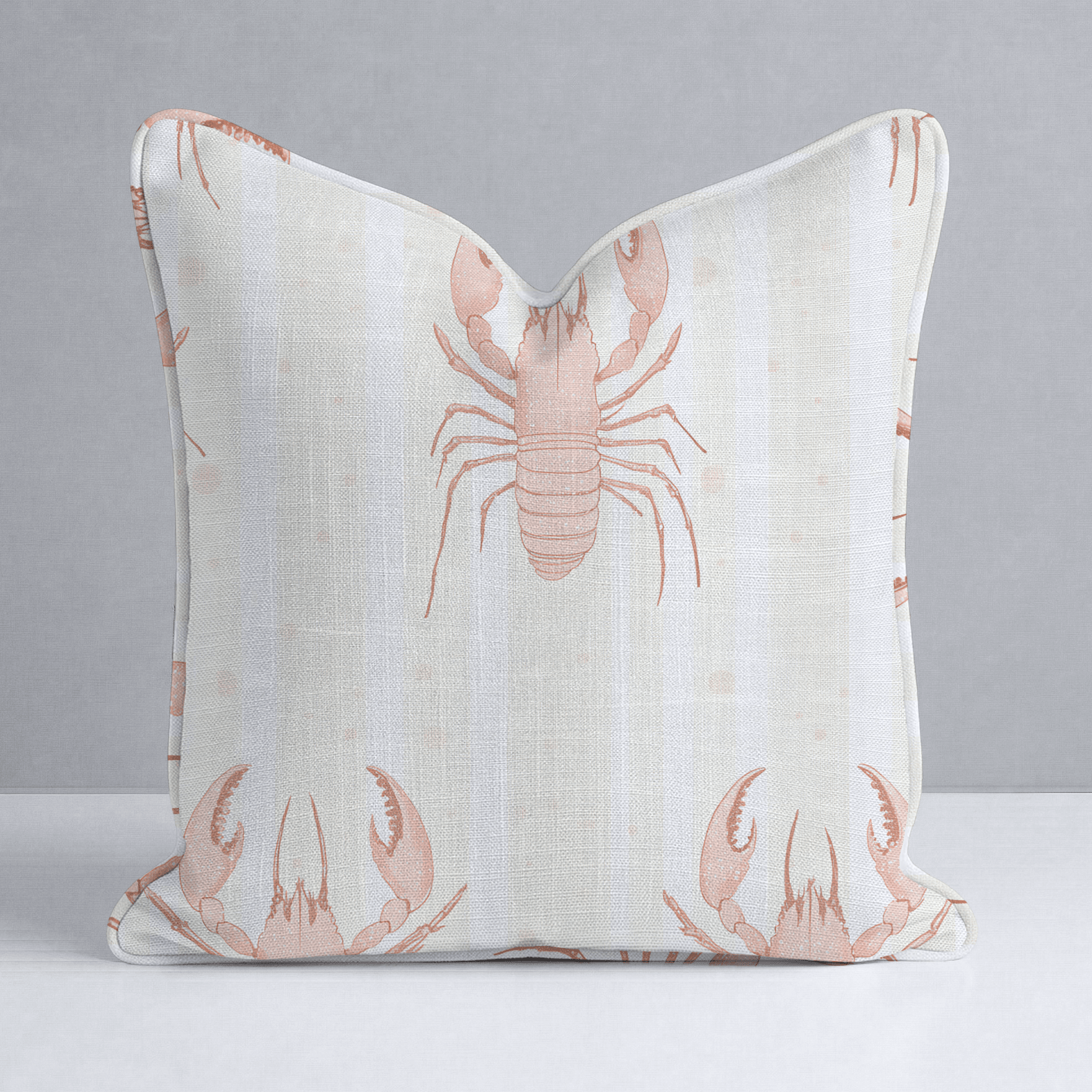 Larry Lobsters Throw Pillow - Lemon Park
