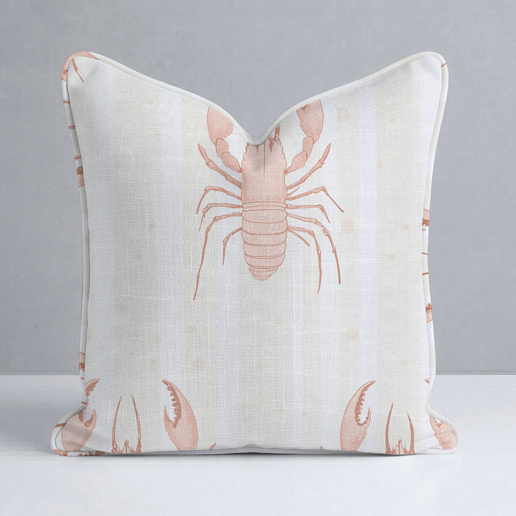 Larry Lobsters Throw Pillow - Lemon Park