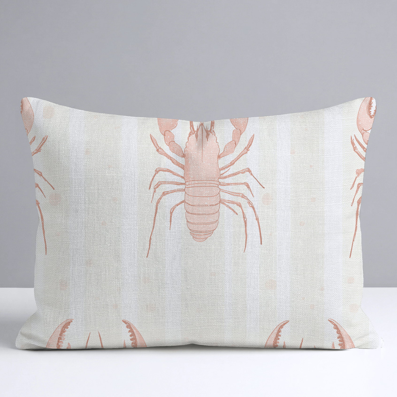 Larry Lobsters Throw Pillow - Lemon Park