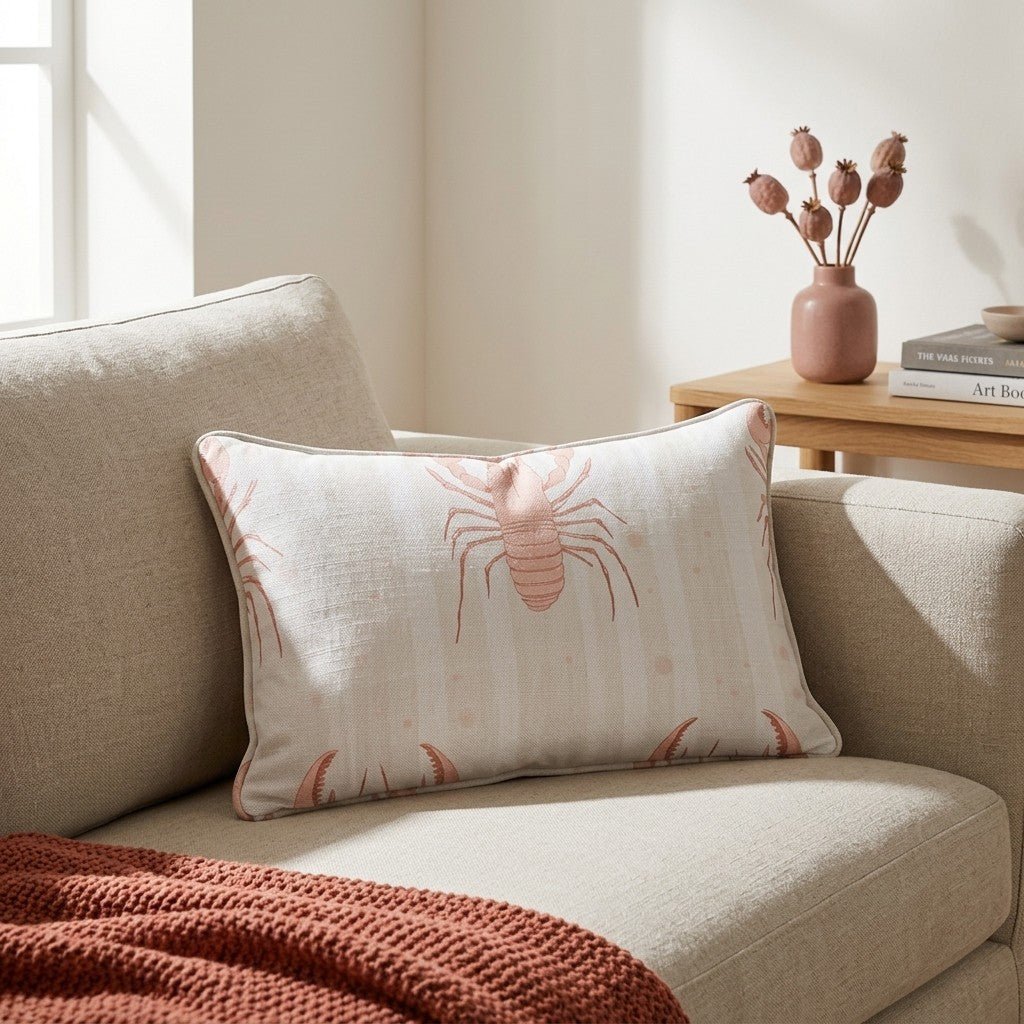 Larry Lobsters Throw Pillow - Lemon Park