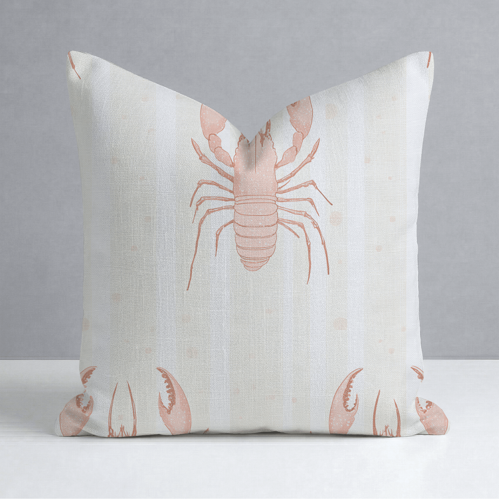Larry Lobsters Throw Pillow - Lemon Park