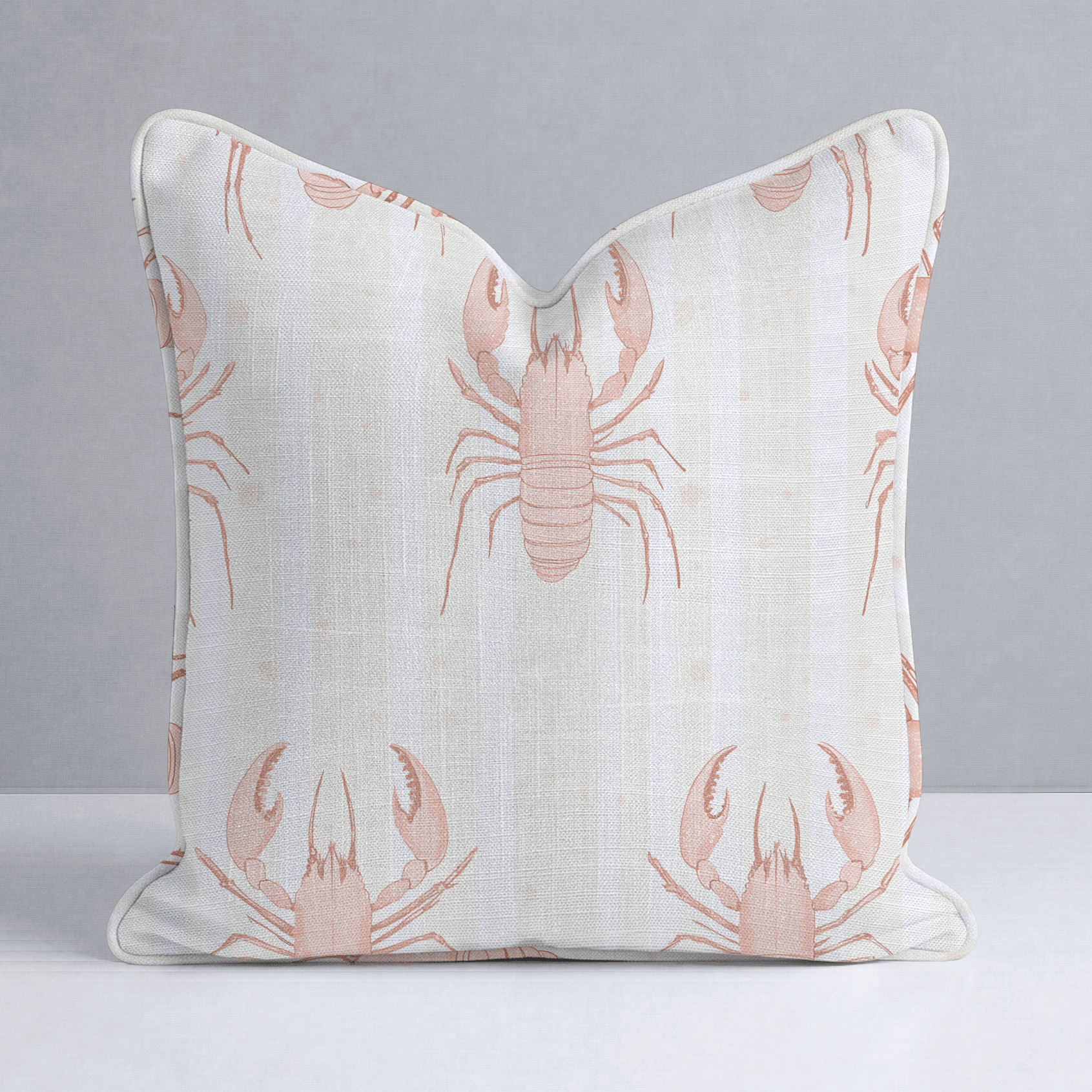 Larry Lobsters Throw Pillow - Lemon Park
