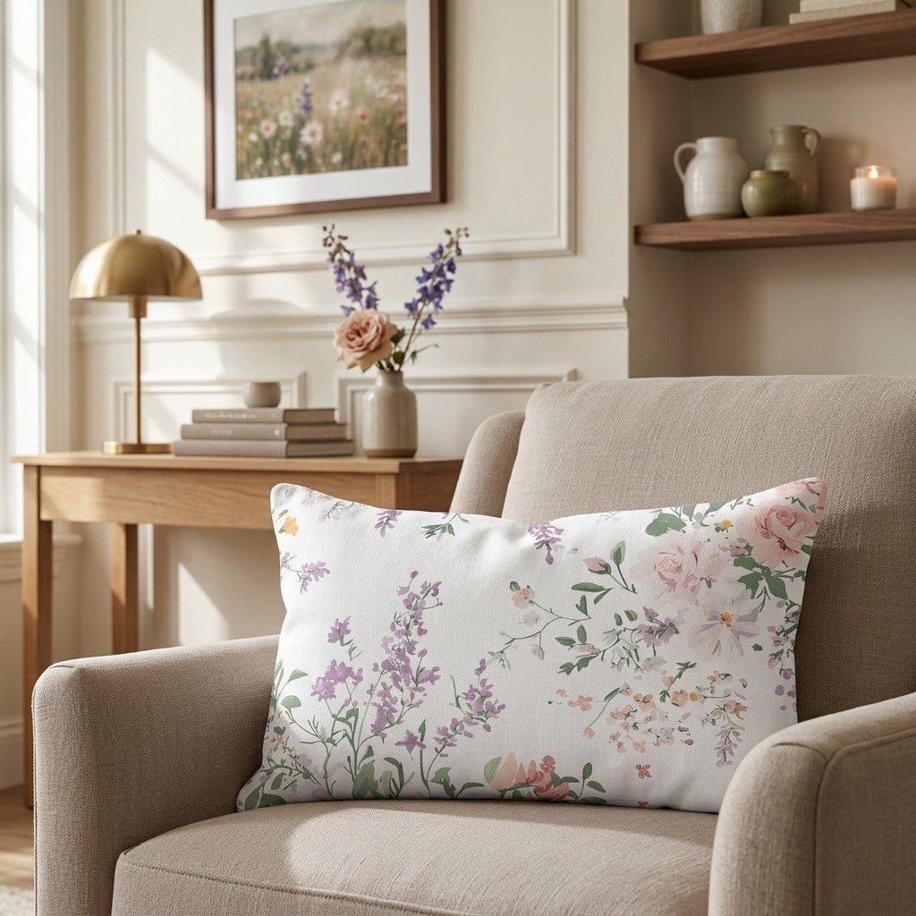 Lavender Lace Throw Pillow - Lemon Park