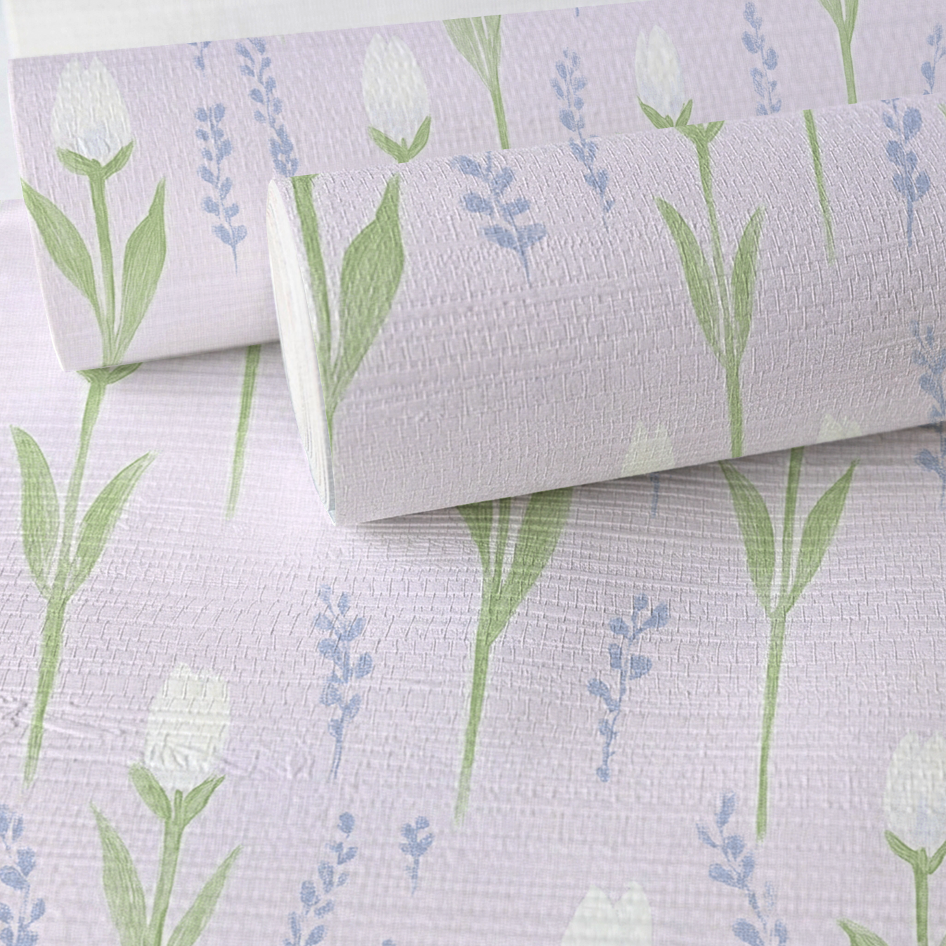 Lavender Lane Faux Grasscloth Wallpaper